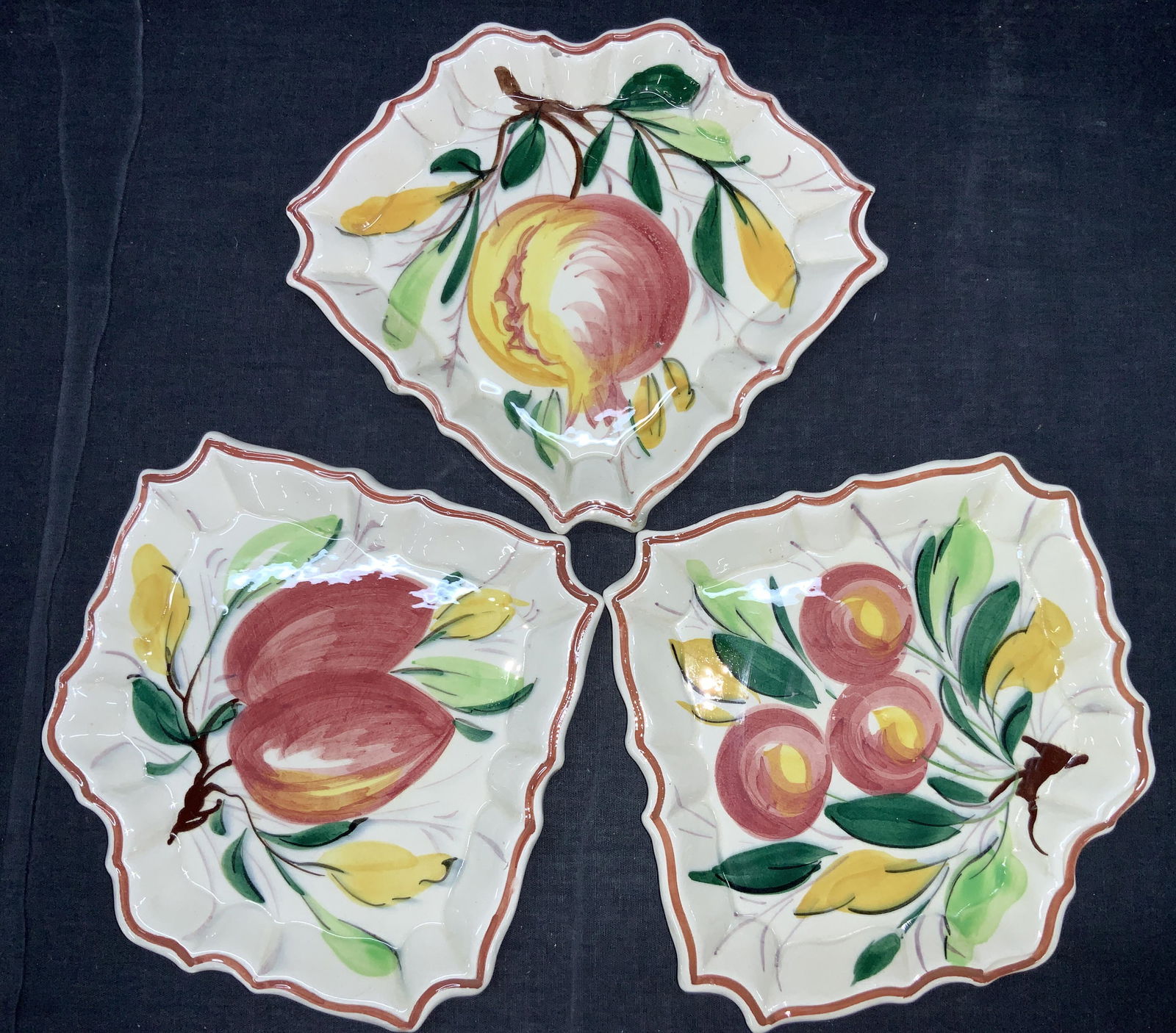 Set3 Ceramic Fruit Motif Dishes, Italy (1 of 8)