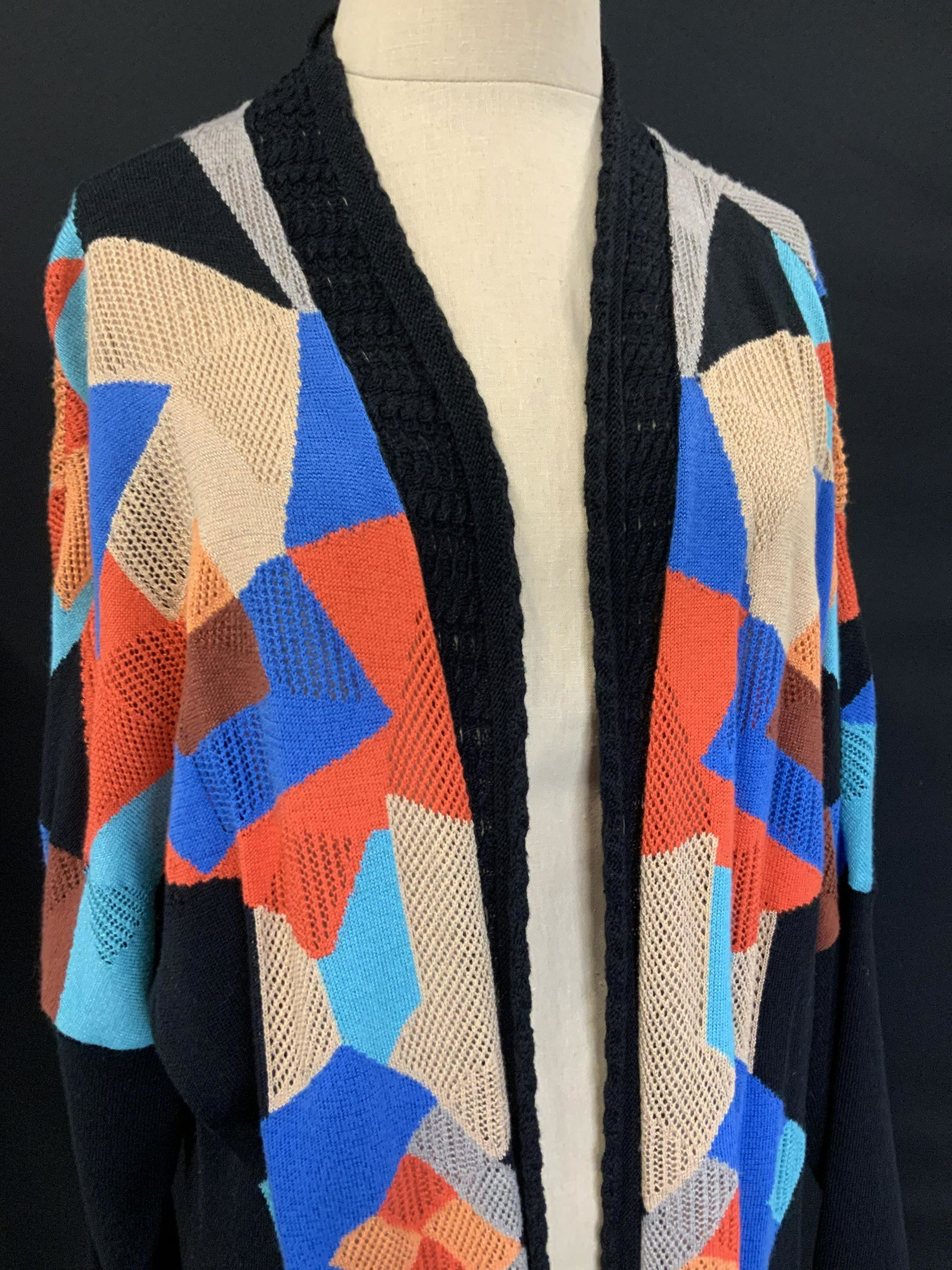 Nic +Zoe cotton Blend Geometric Knit Cardigan (1 of 5)