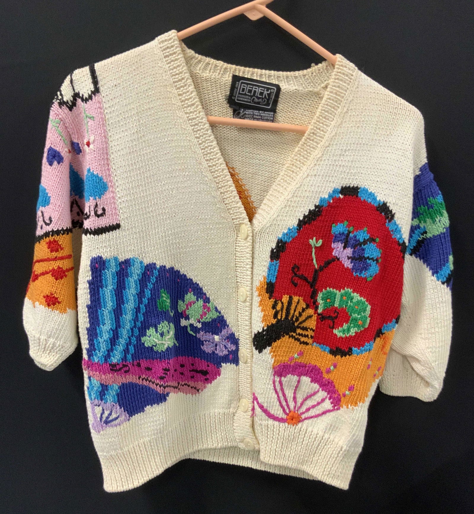 BEREK Vintage Hand Knit Pima Cotton Cardigan (1 of 10)