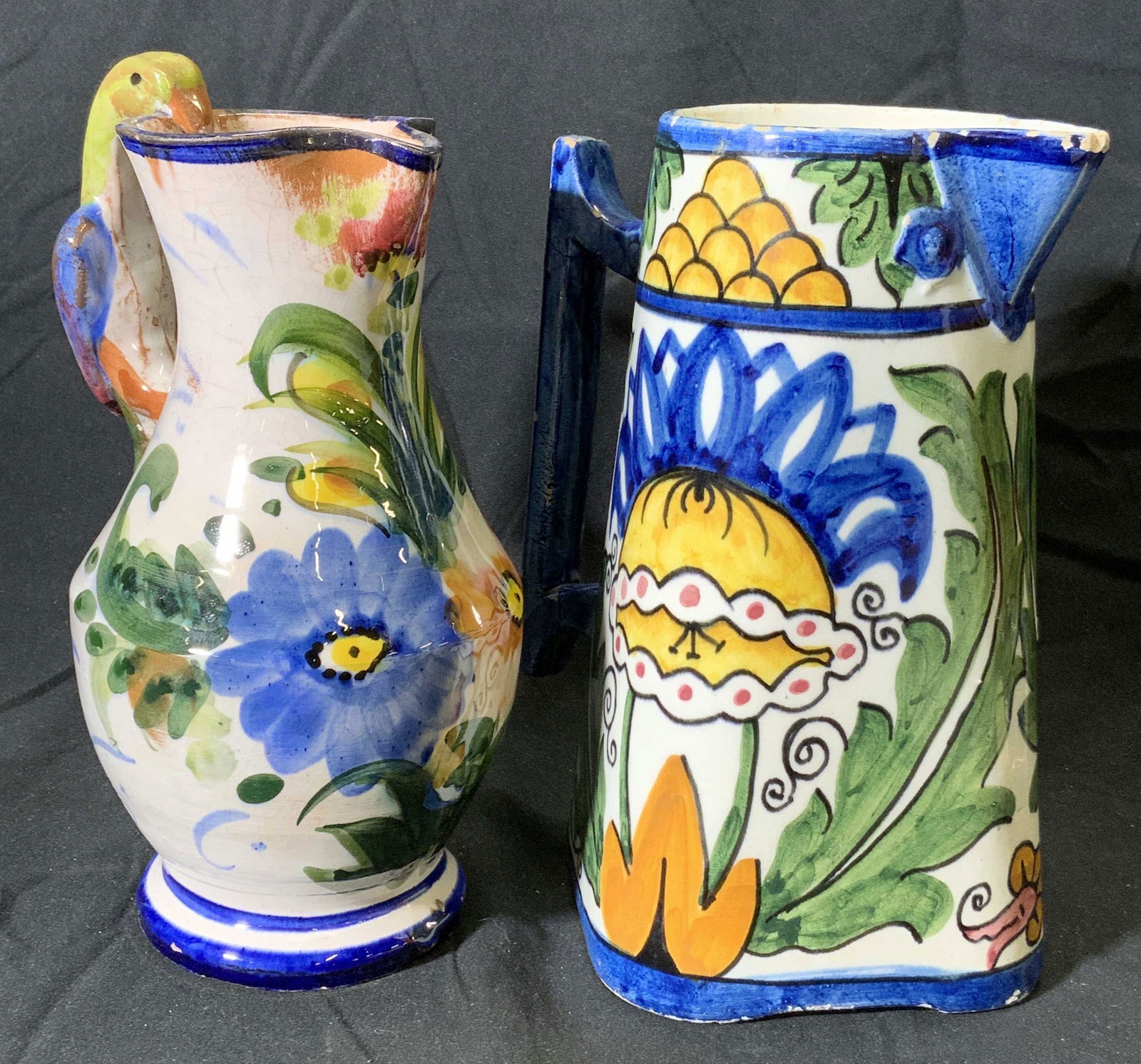 Lot 2 Vintage Ceramic Floral Pitchers (1 of 8)