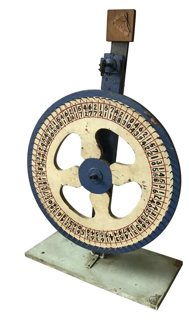 1930s Wooden Hand Painted Carnival Game Wheel (1 of 9)