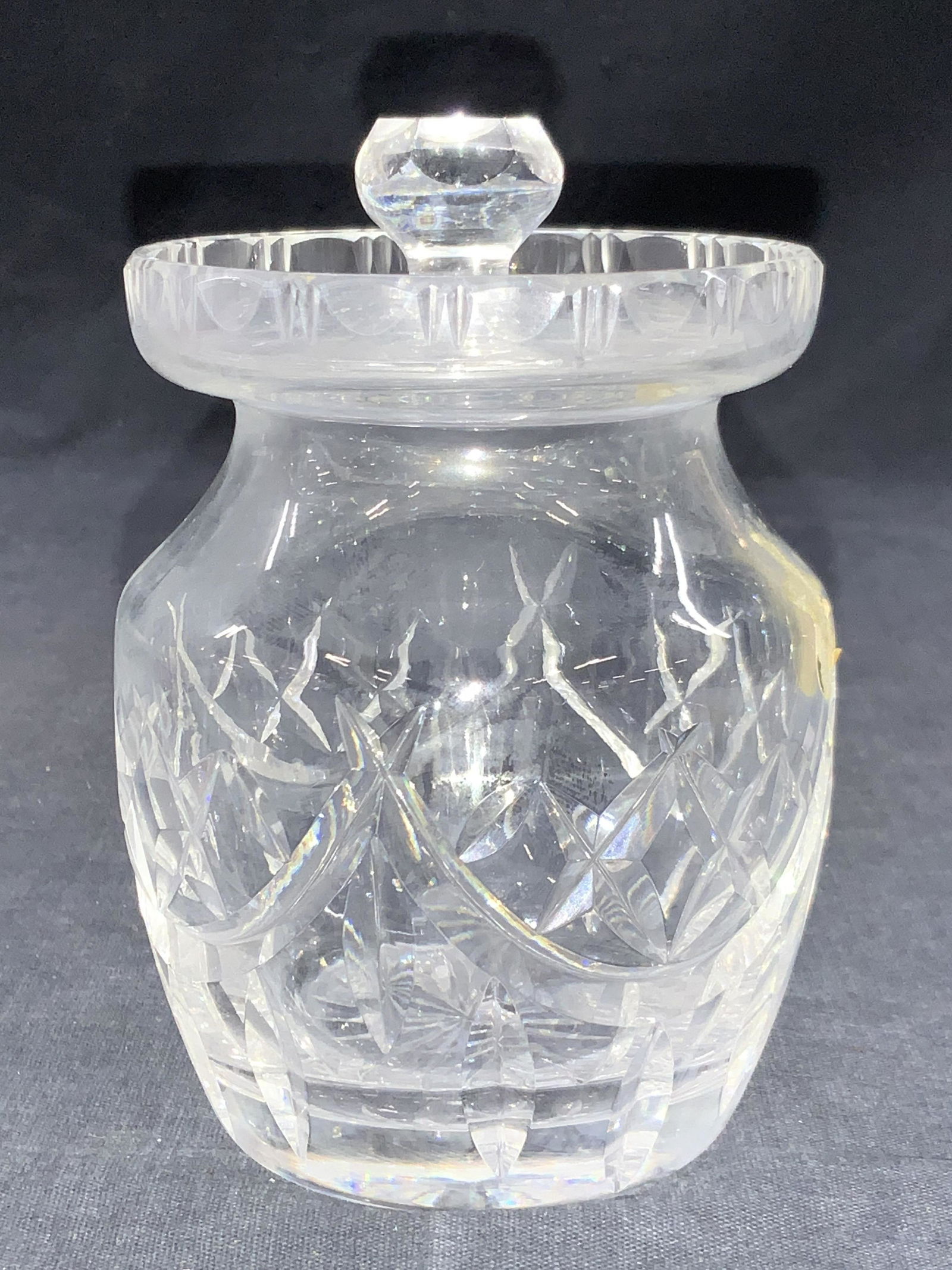 Vintage Cut Glass Lidded Vessel (1 of 7)