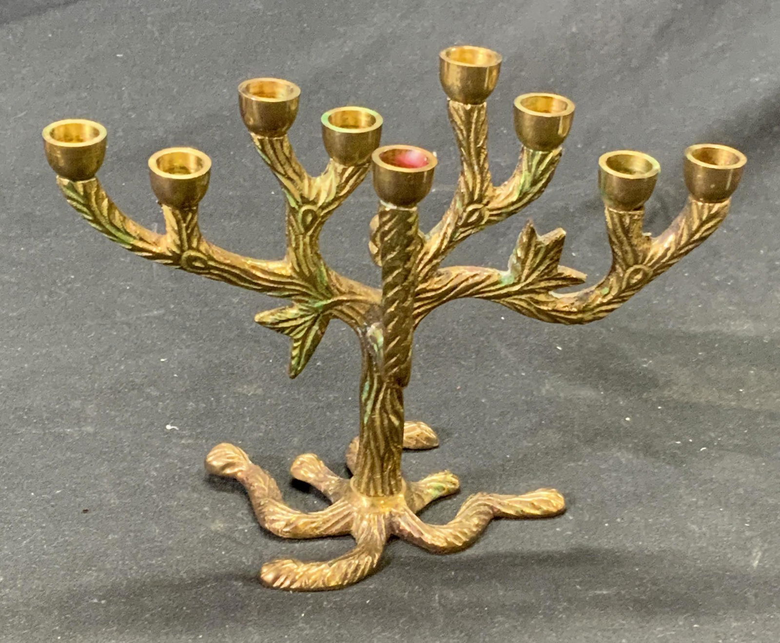 Vintage Brass Tree Form Decorative Menorah (1 of 5)
