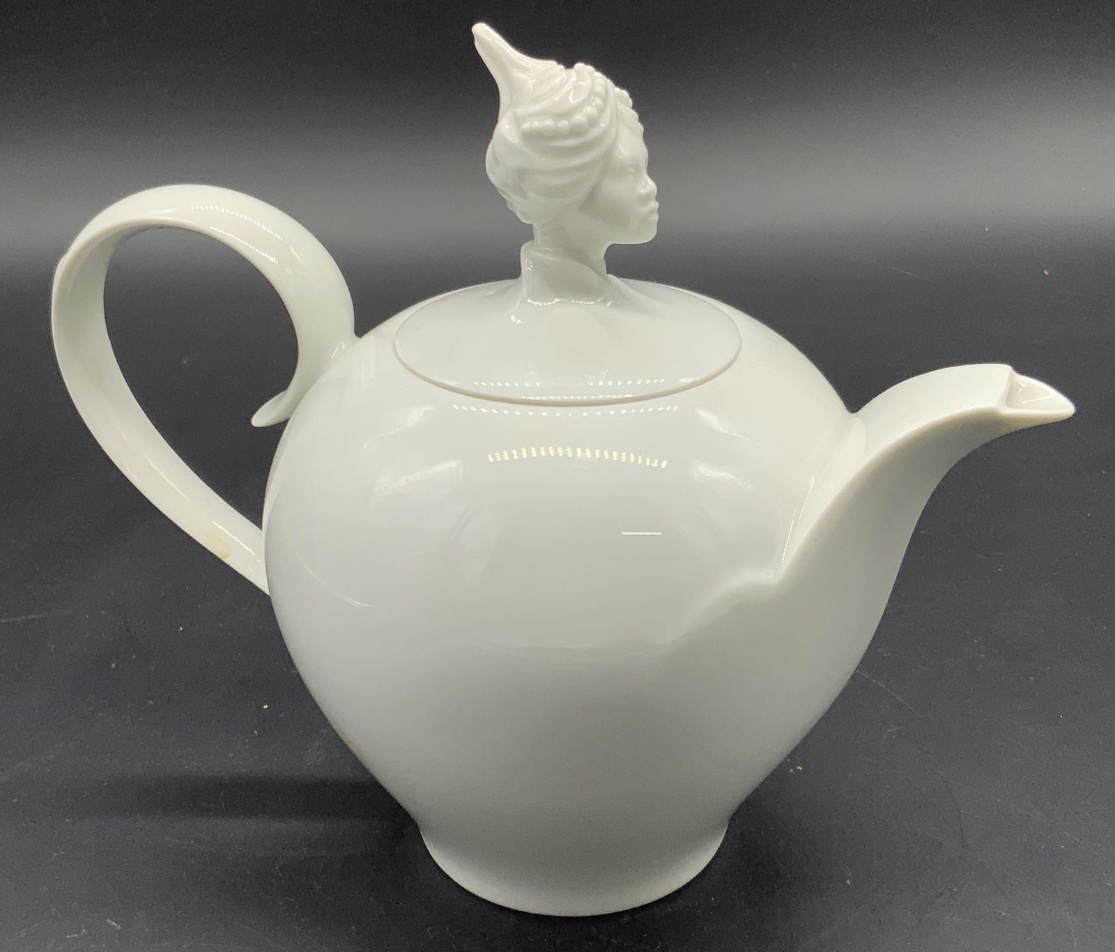 WHEN Signed Porcelain Figural Teapot (1 of 12)