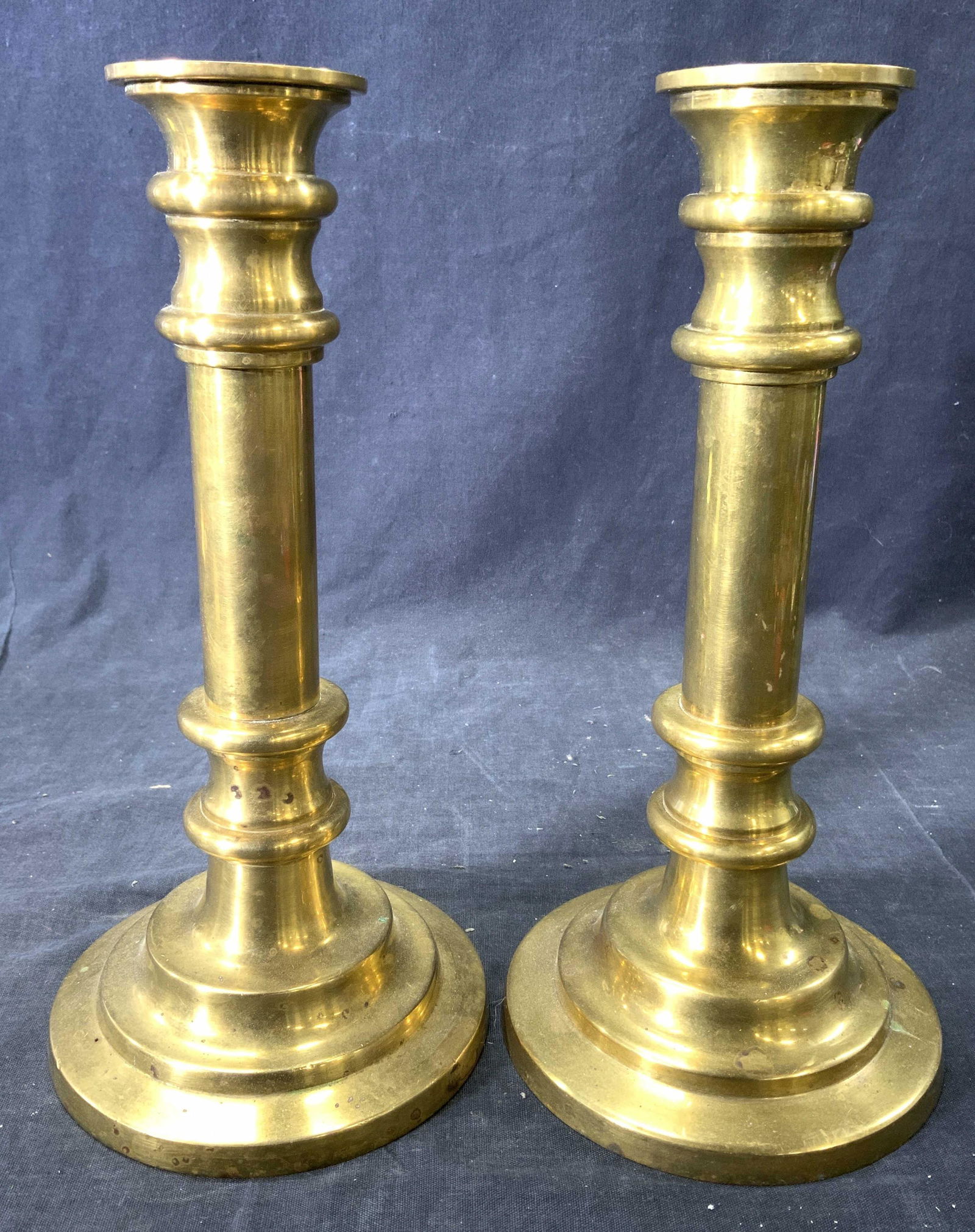 Vintage Pair Brass Candlesticks (1 of 8)