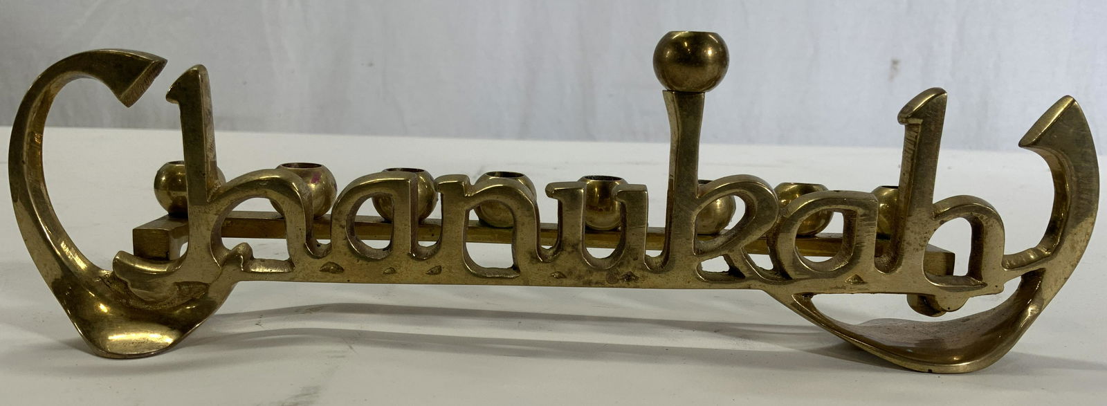 CHANUKAH Vintage Brass Menorah (1 of 7)