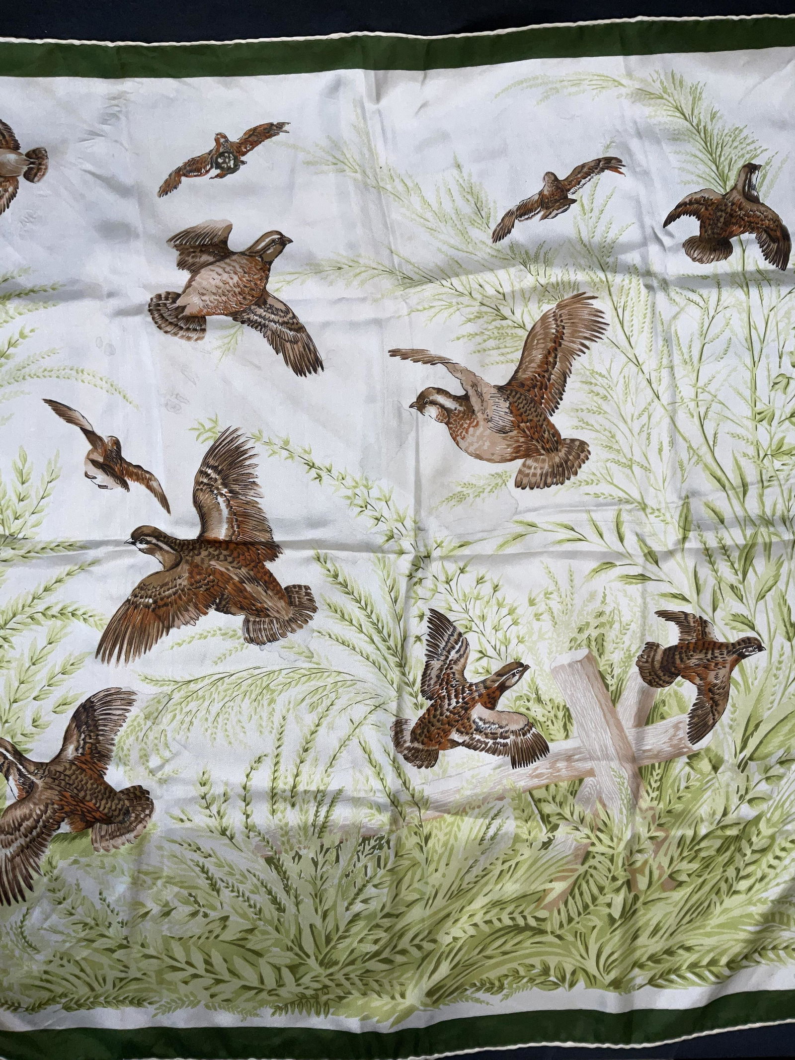 Vintage KREIER Silk Hand Rolled Scarf, Switzerland (1 of 6)