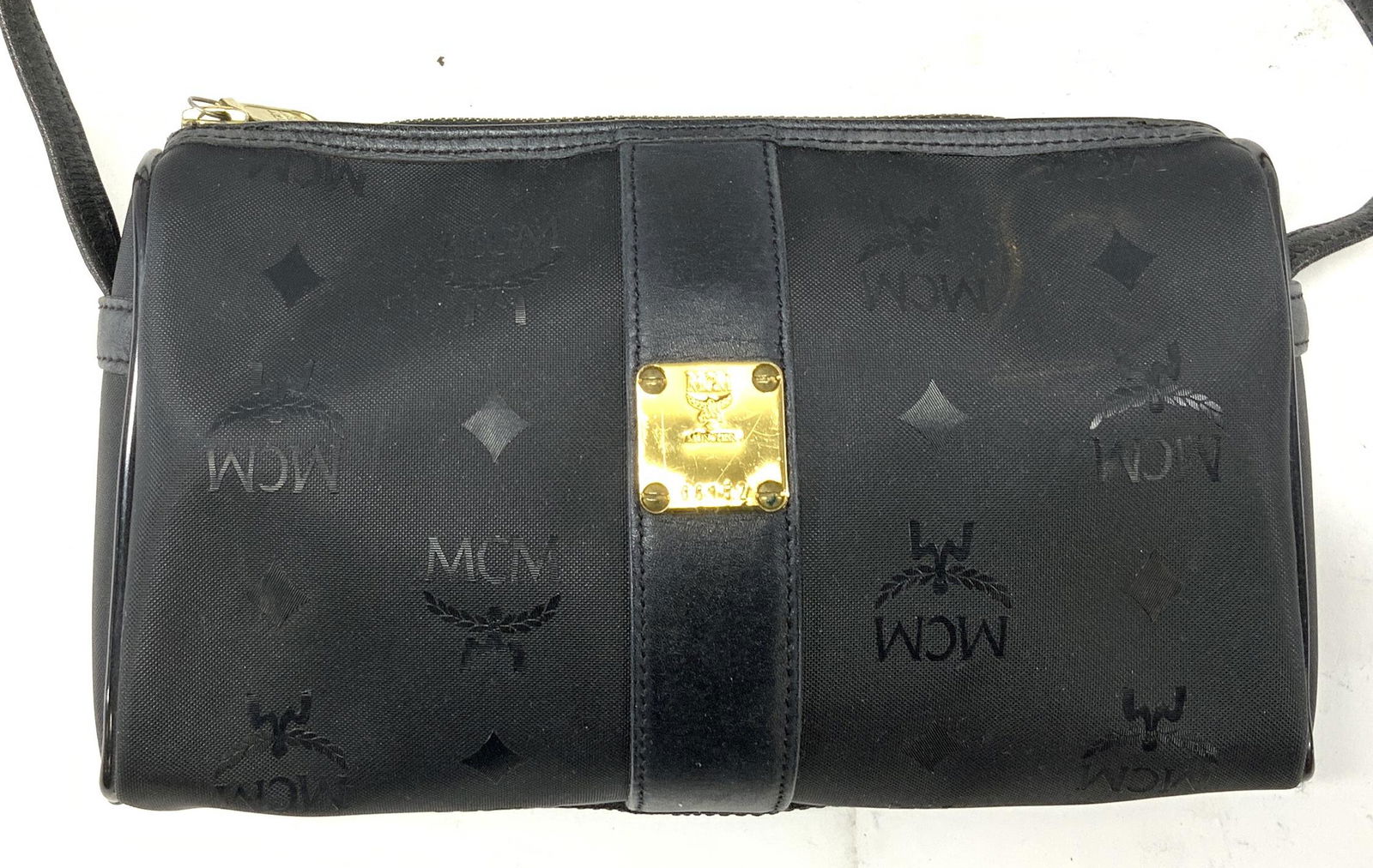 MCM Style Black Monogram Crossbody Bag (1 of 5)