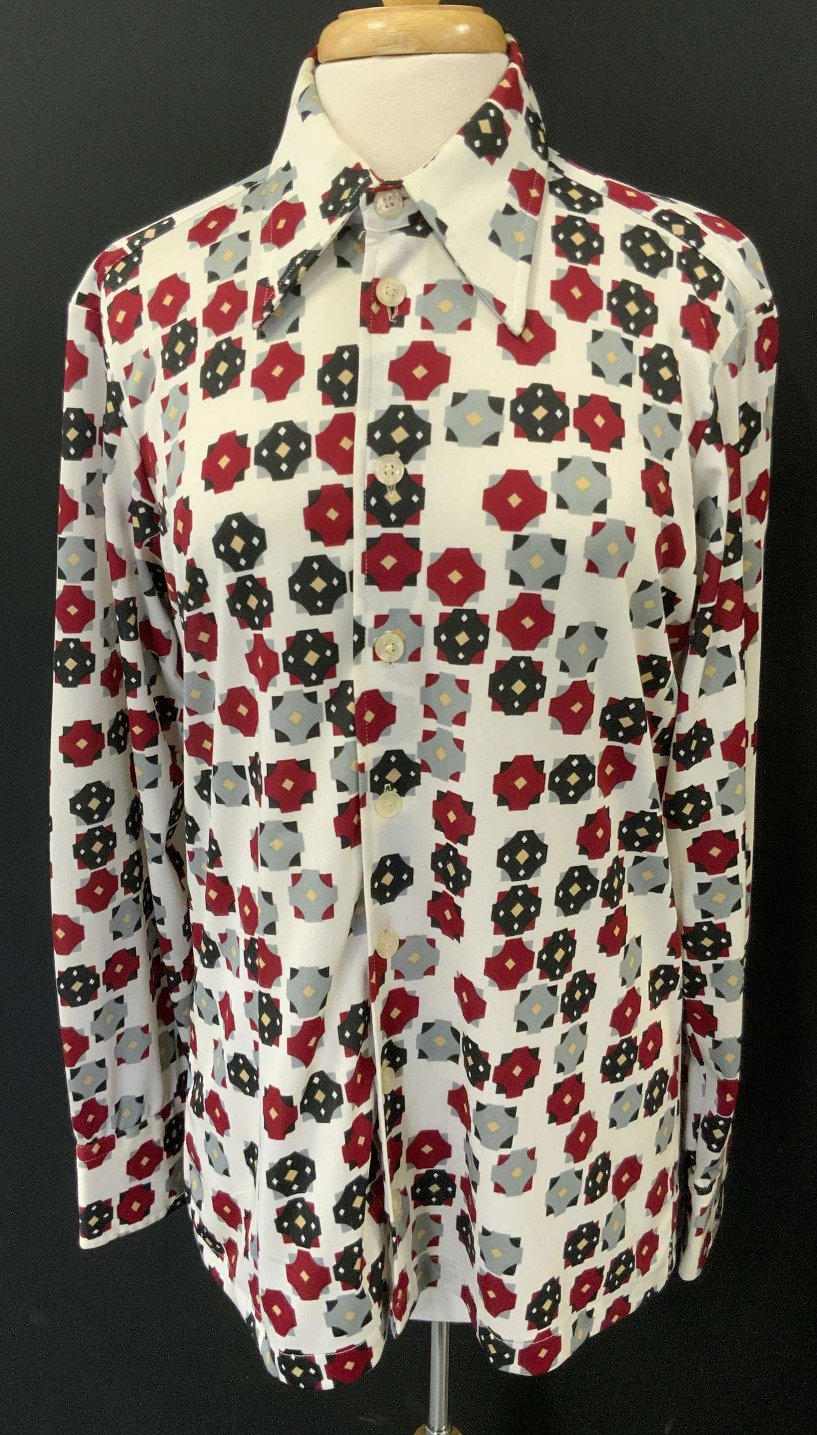 GIVENCHY Vintage Patterned Button Up Blouse (1 of 8)