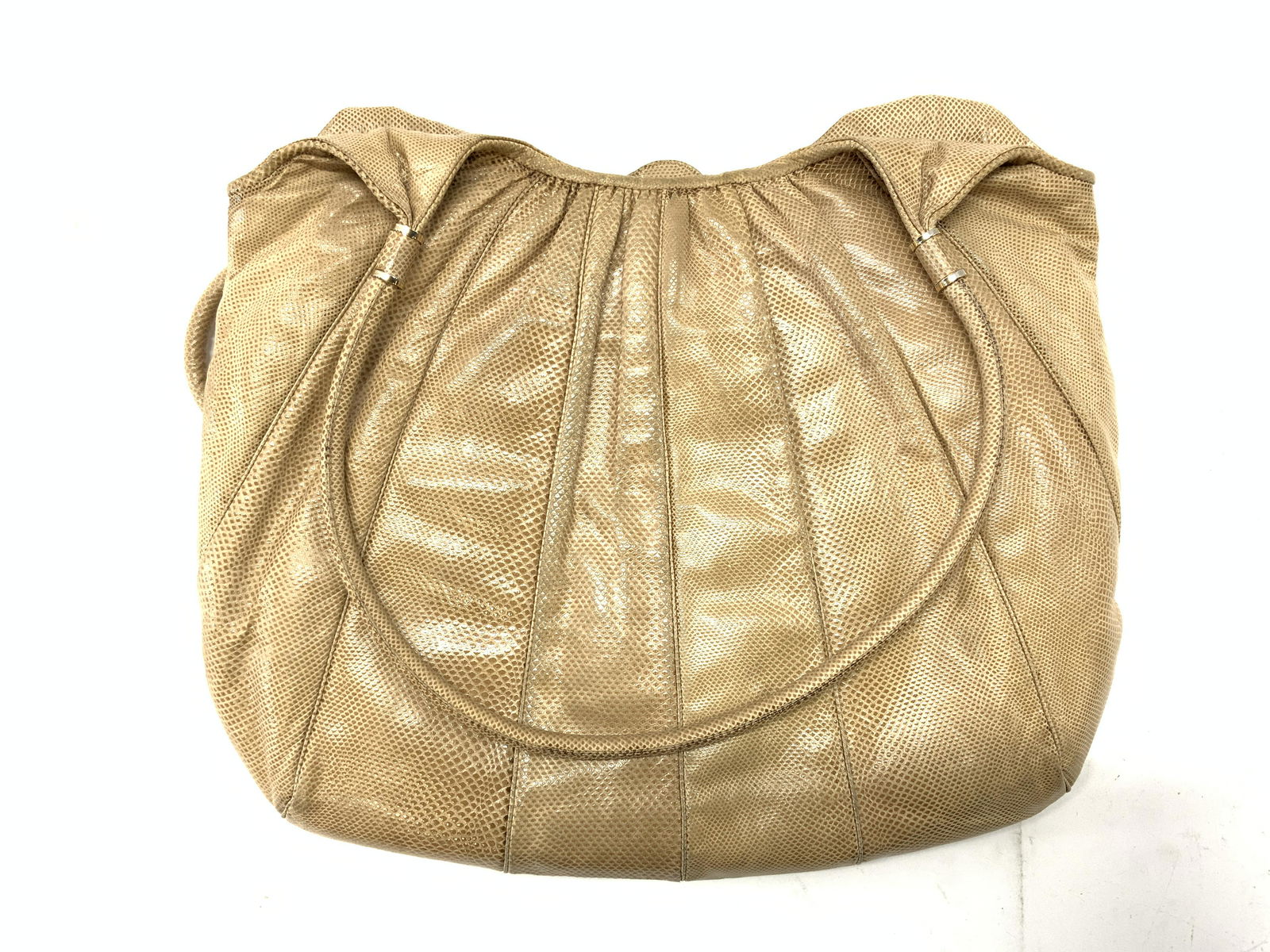 JUDITH LEIBER Style Beige Leather Shoulder Bag (1 of 5)