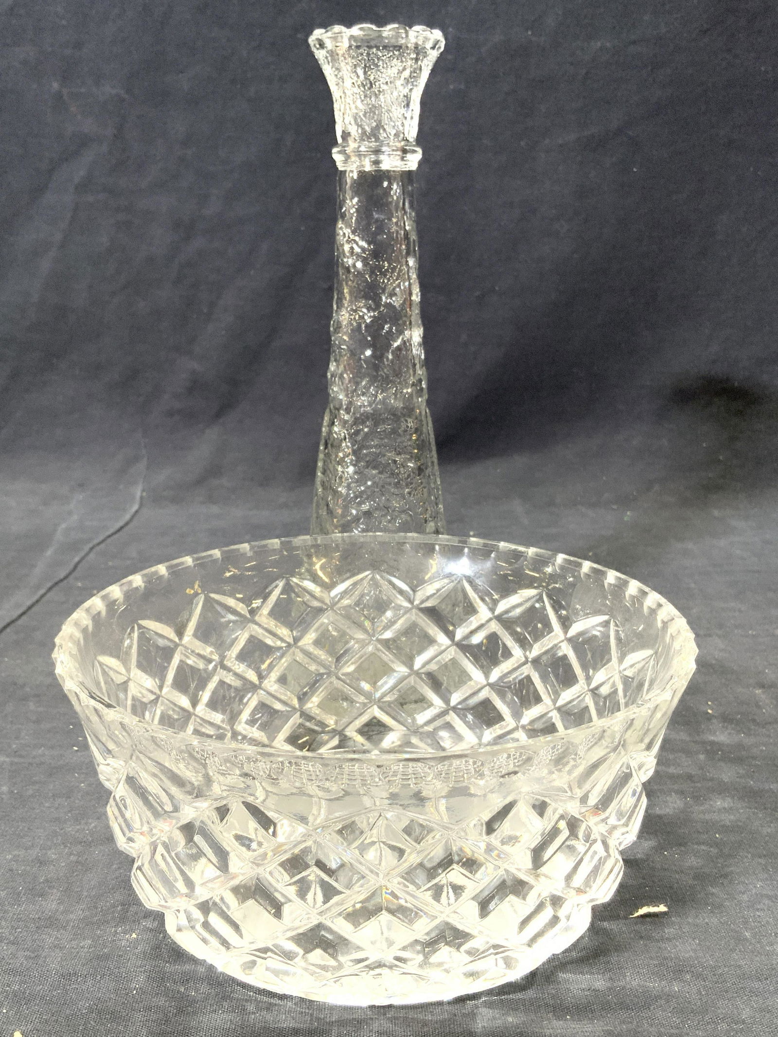 Lot 2 Glass & Crystal Tabletop Accessories (1 of 6)