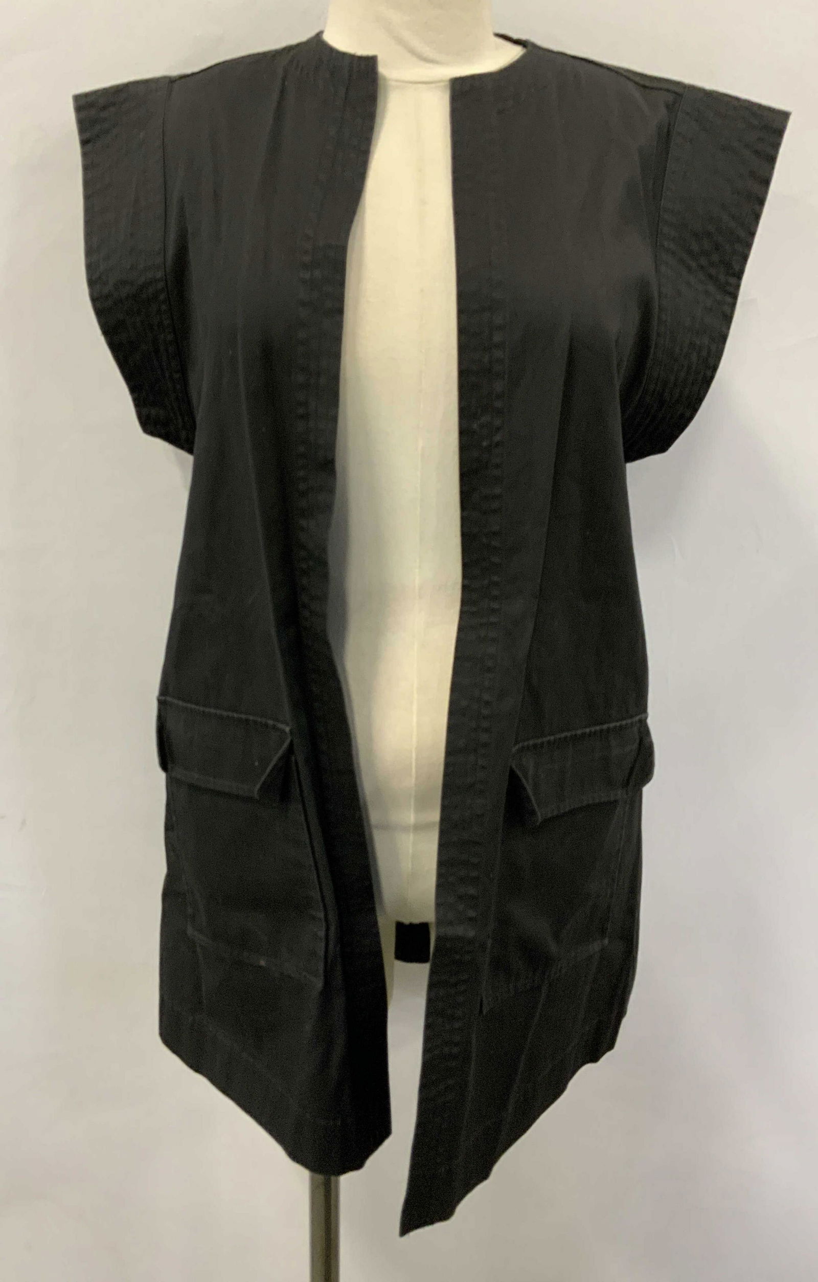 SAINT LAURENT Vintage Black Tunic Vest (1 of 4)