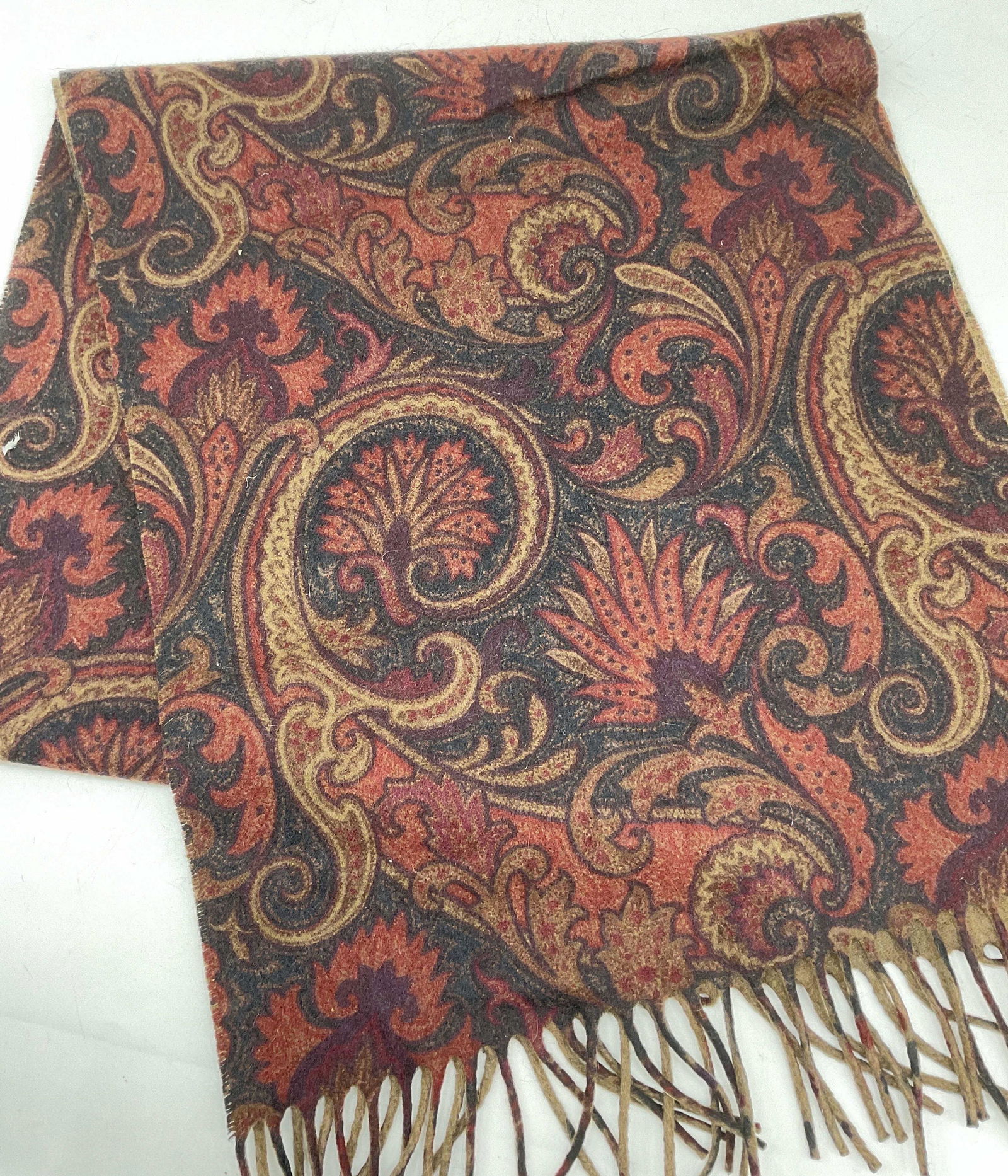 ETRO Milano Dark Paisley Cashmere Scarf, Italy (1 of 4)