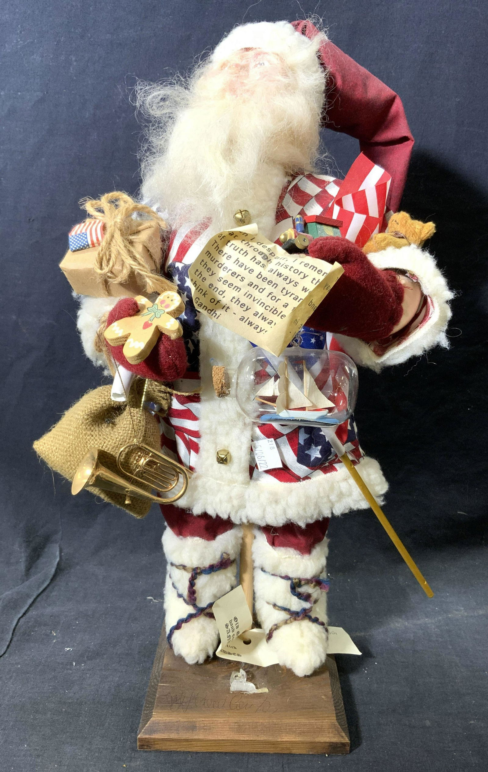Santa Claus Figure W Star Spangled Banner Suit (1 of 9)