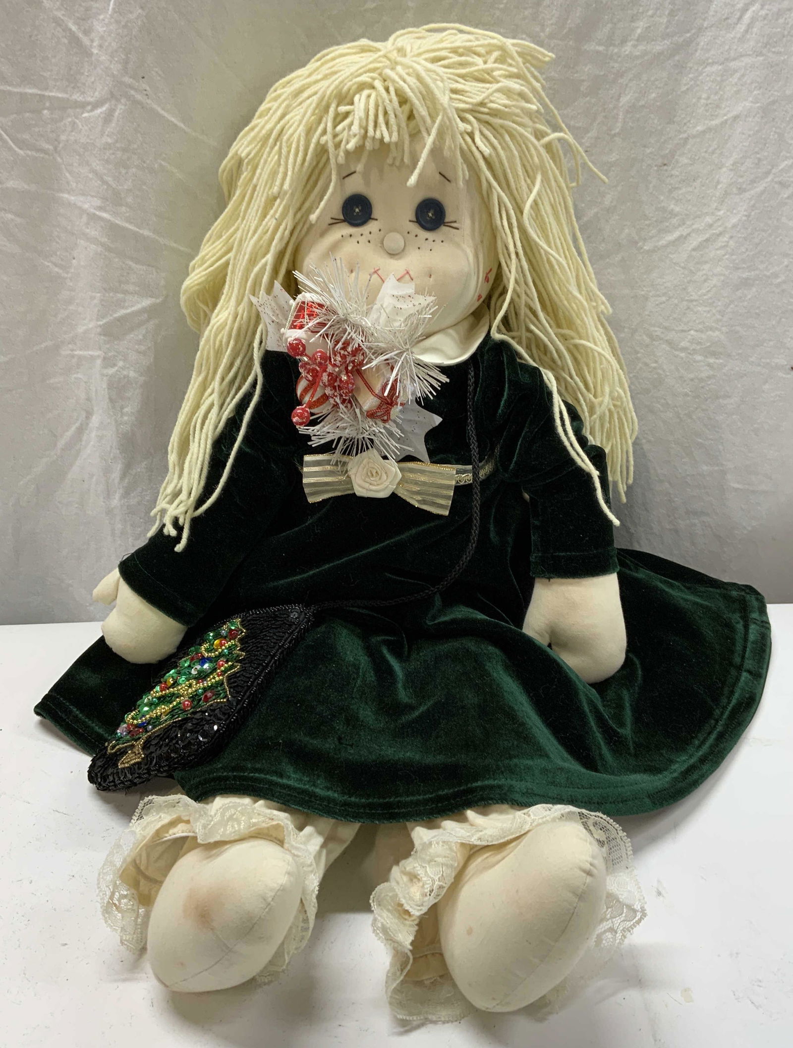 JO BREWER Vintage Handmade Holiday Doll (1 of 4)