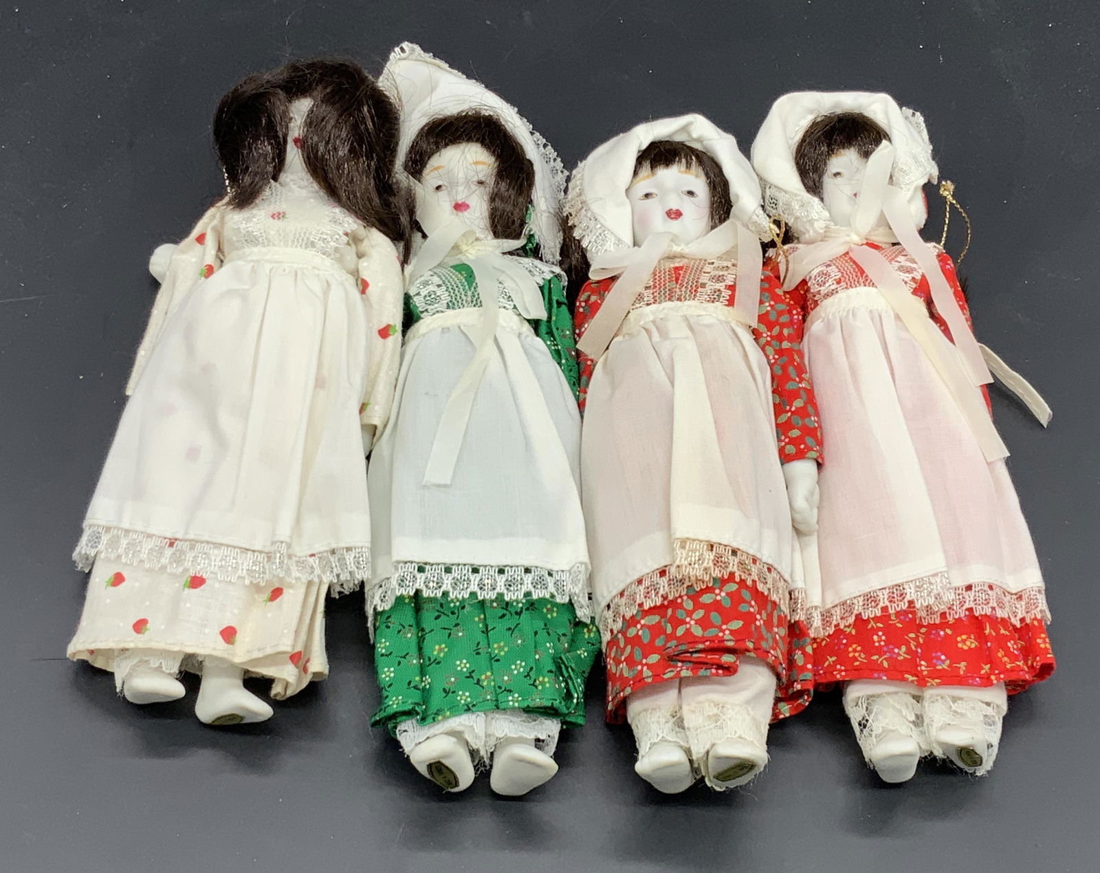Lot 4 Holiday Doll Ornaments (1 of 9)