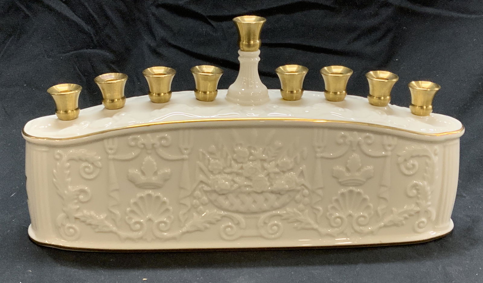 LENOX Gilt Porcelain Menorah (1 of 5)