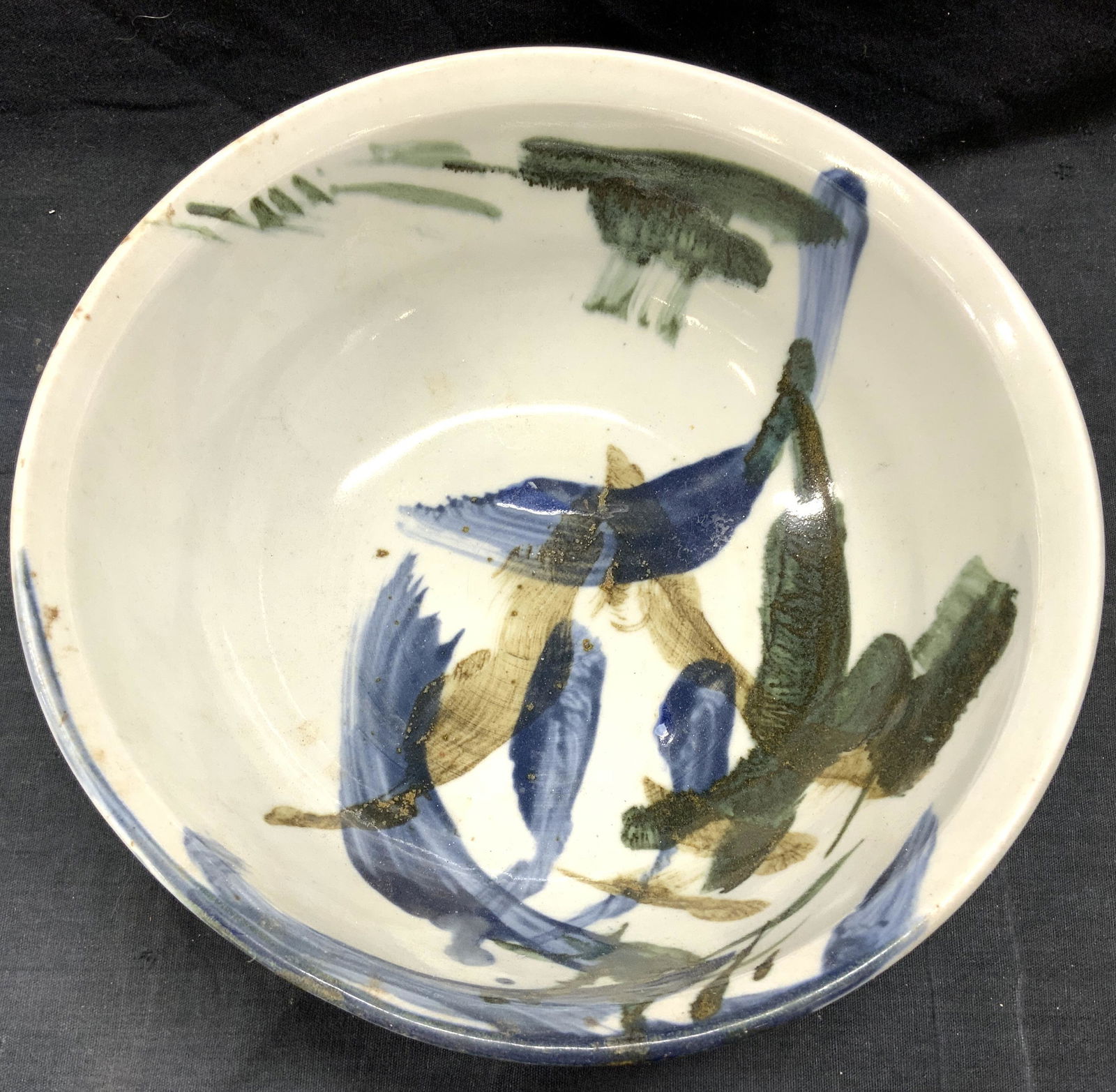 Signed Painted Ceramic Bowl Vessel (1 of 7)