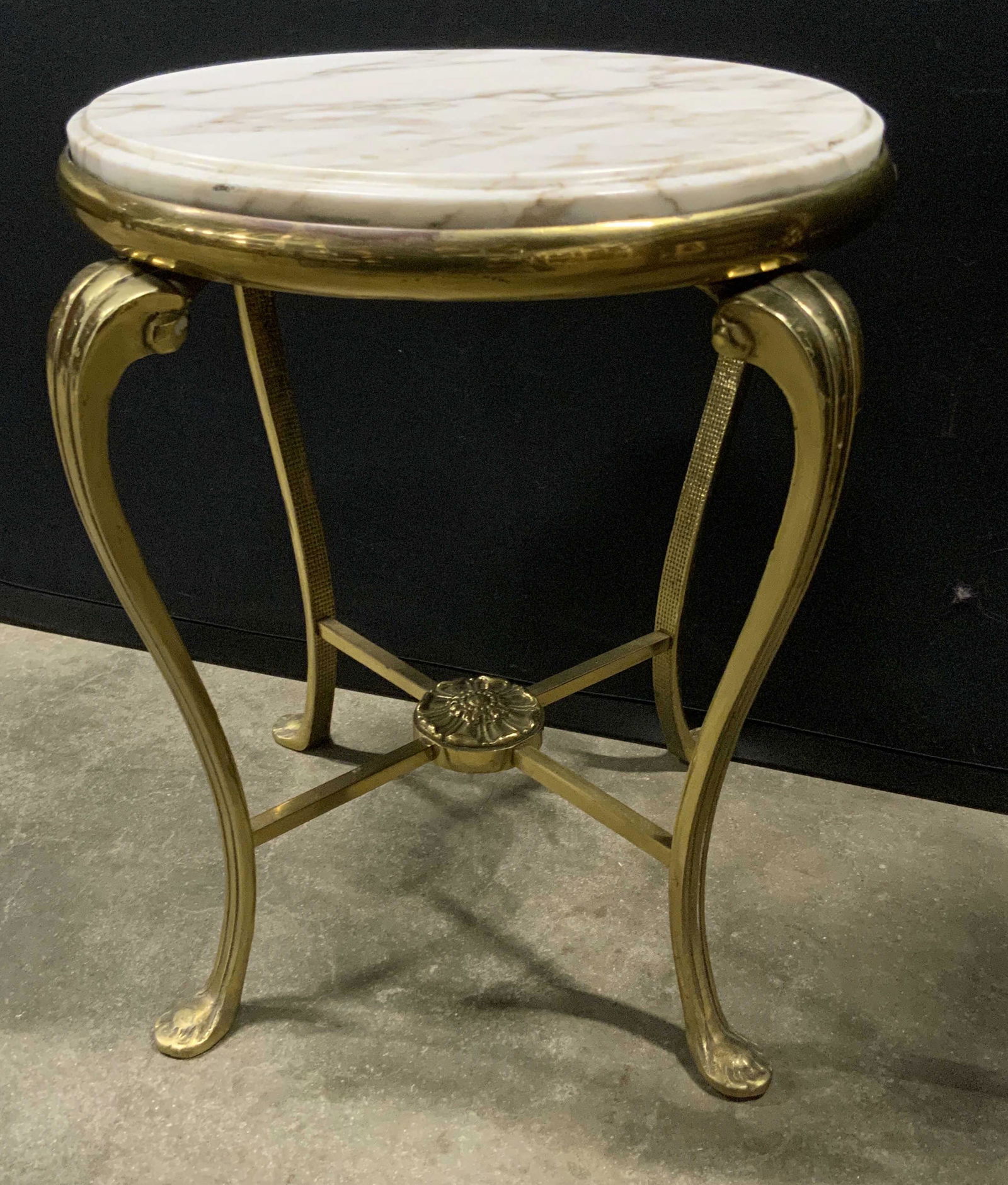 Vintage Marble & Brass Side Table / Display Table (1 of 10)