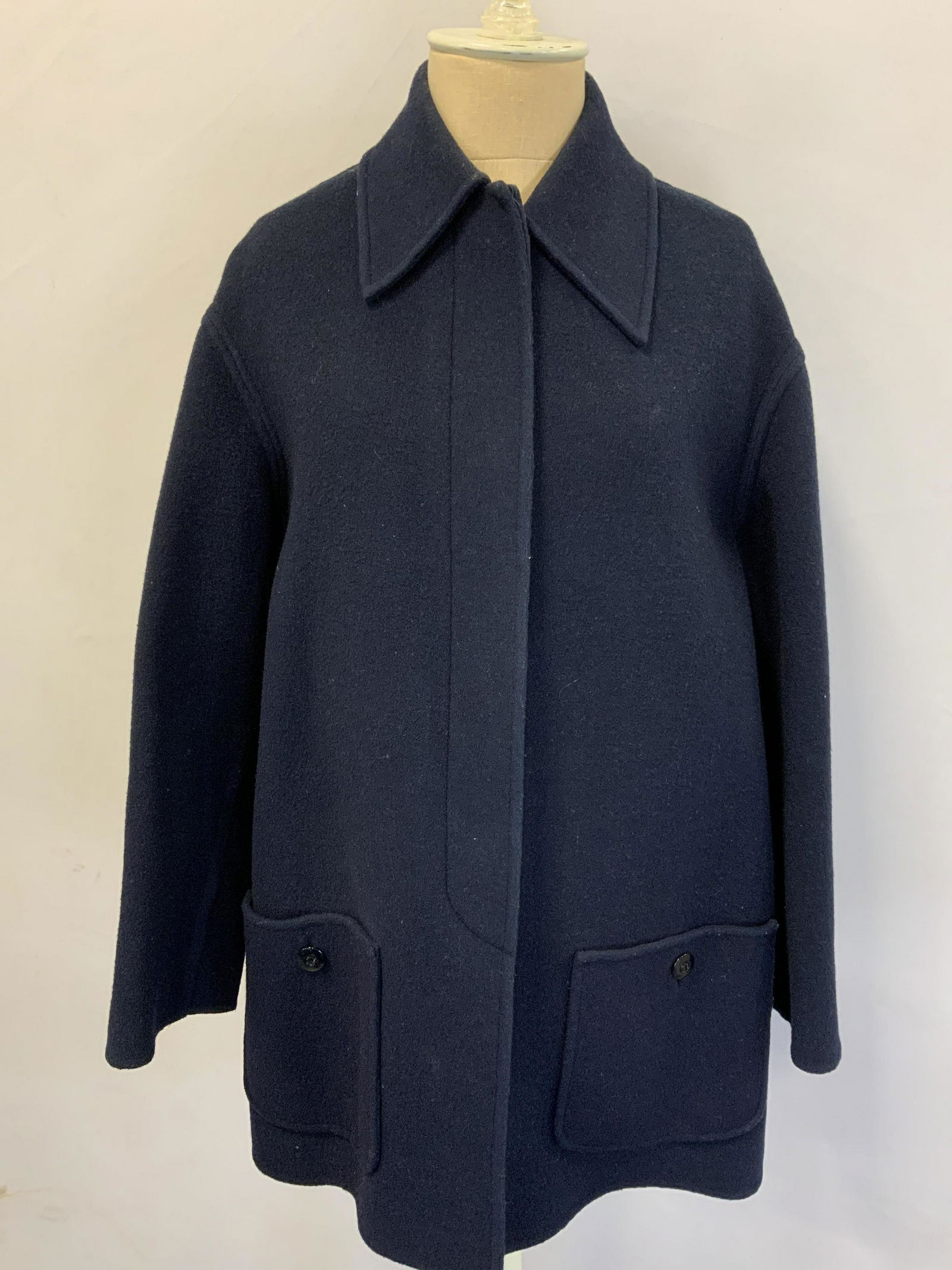 Vintage VALENTINO Boutique Blue Wool Coat (1 of 5)