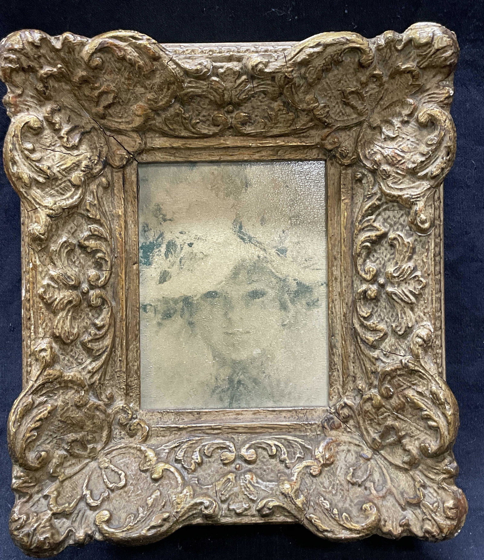 Ornate Framed Victorian Woman Gel Plate Portrait (1 of 6)