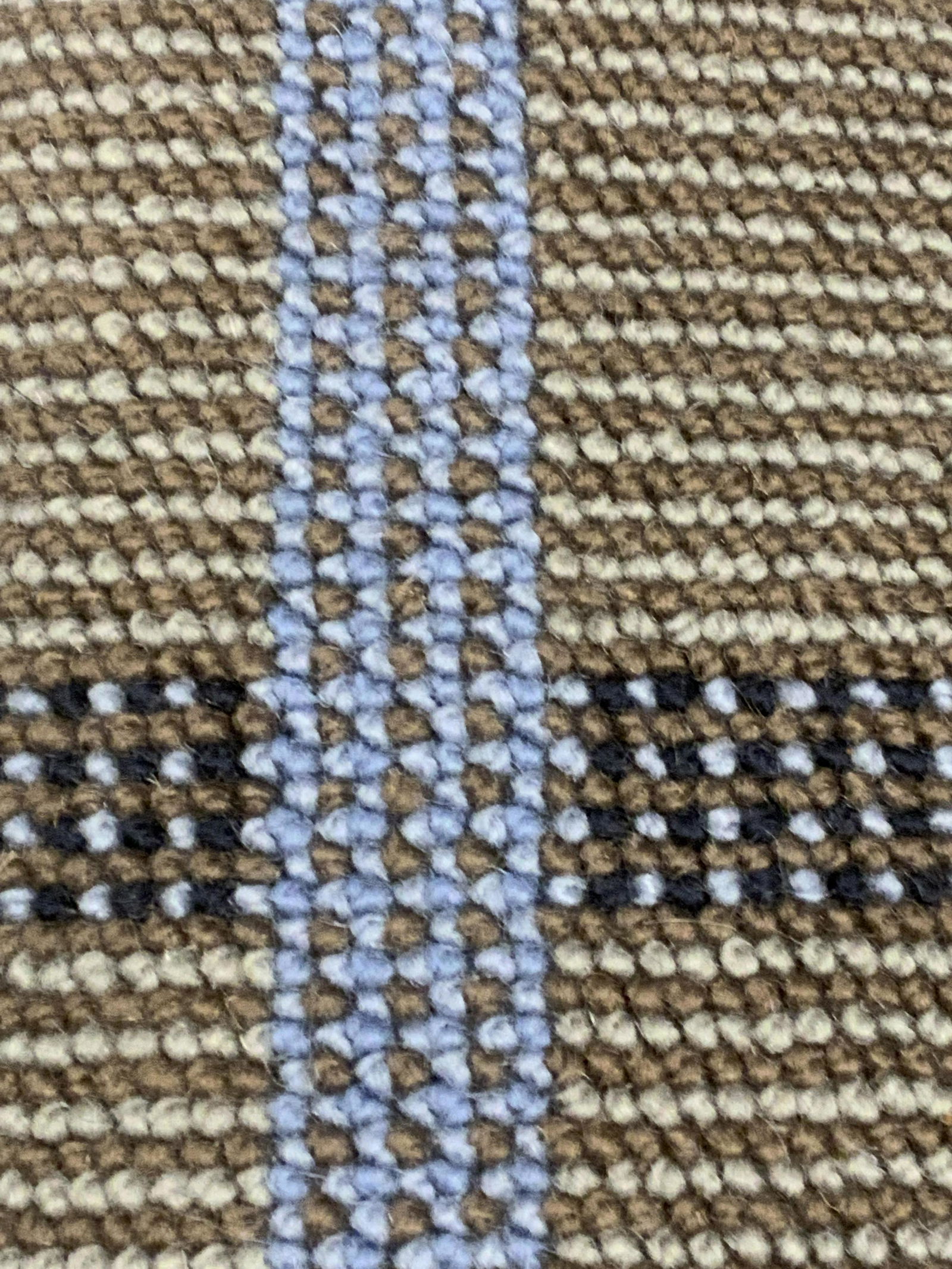 Room Sized Gray & Blue Patterned Carpet (1 of 8)