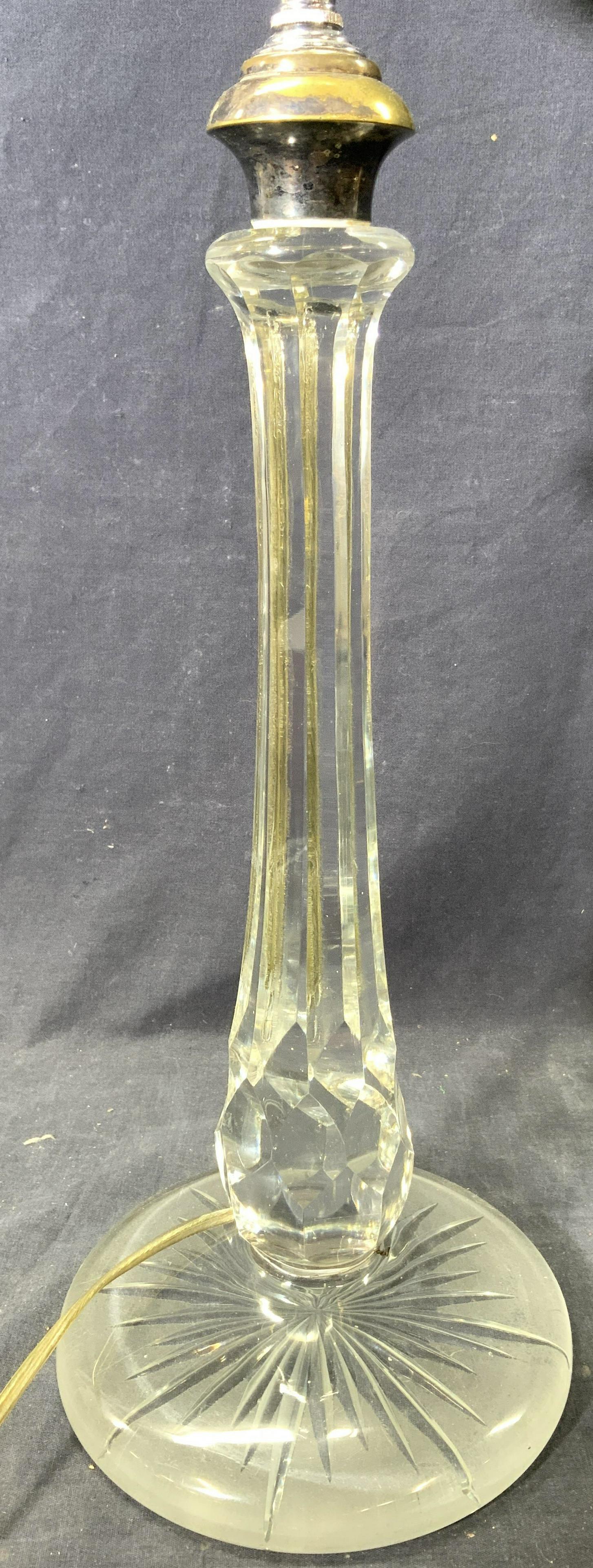 Cut Crystal Table Lamp W 2 Bulb Sockets (1 of 7)