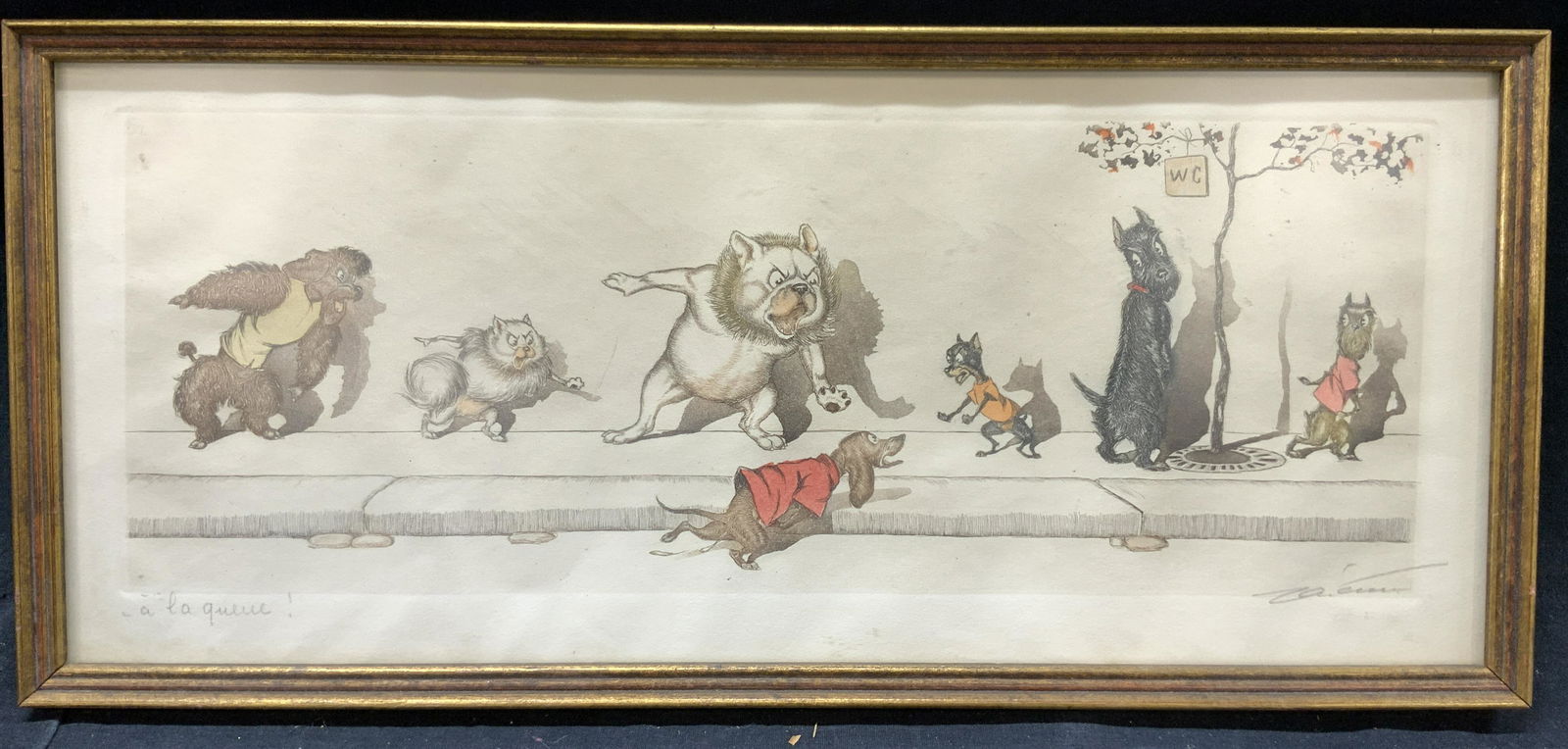 Arthur OKlein Signed Colored  Lithograph (1 of 9)