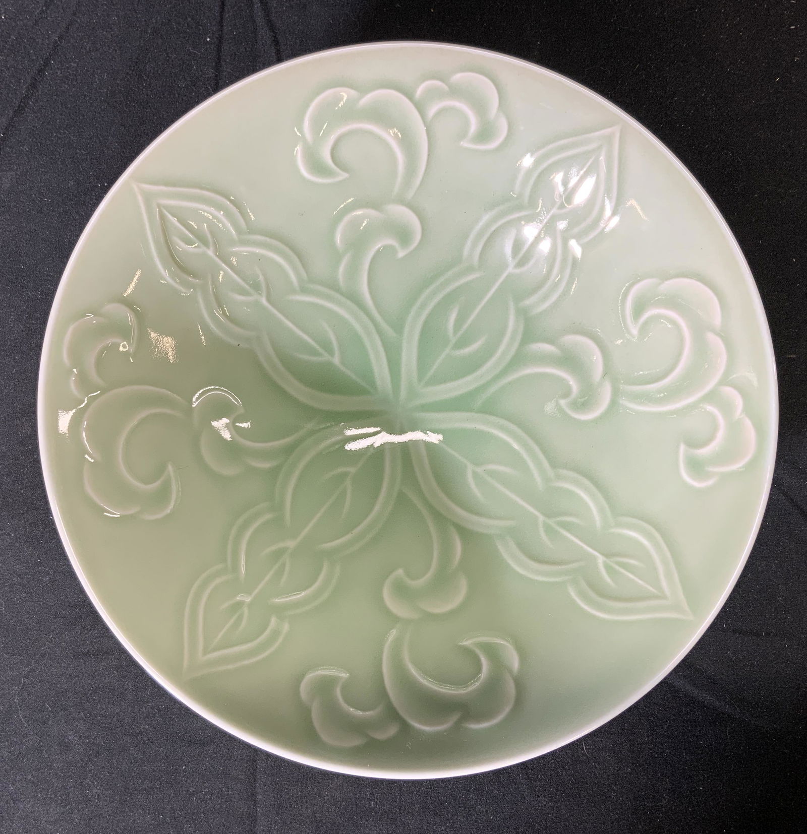 Vintage Asian Green Ceramic Bowl (1 of 5)