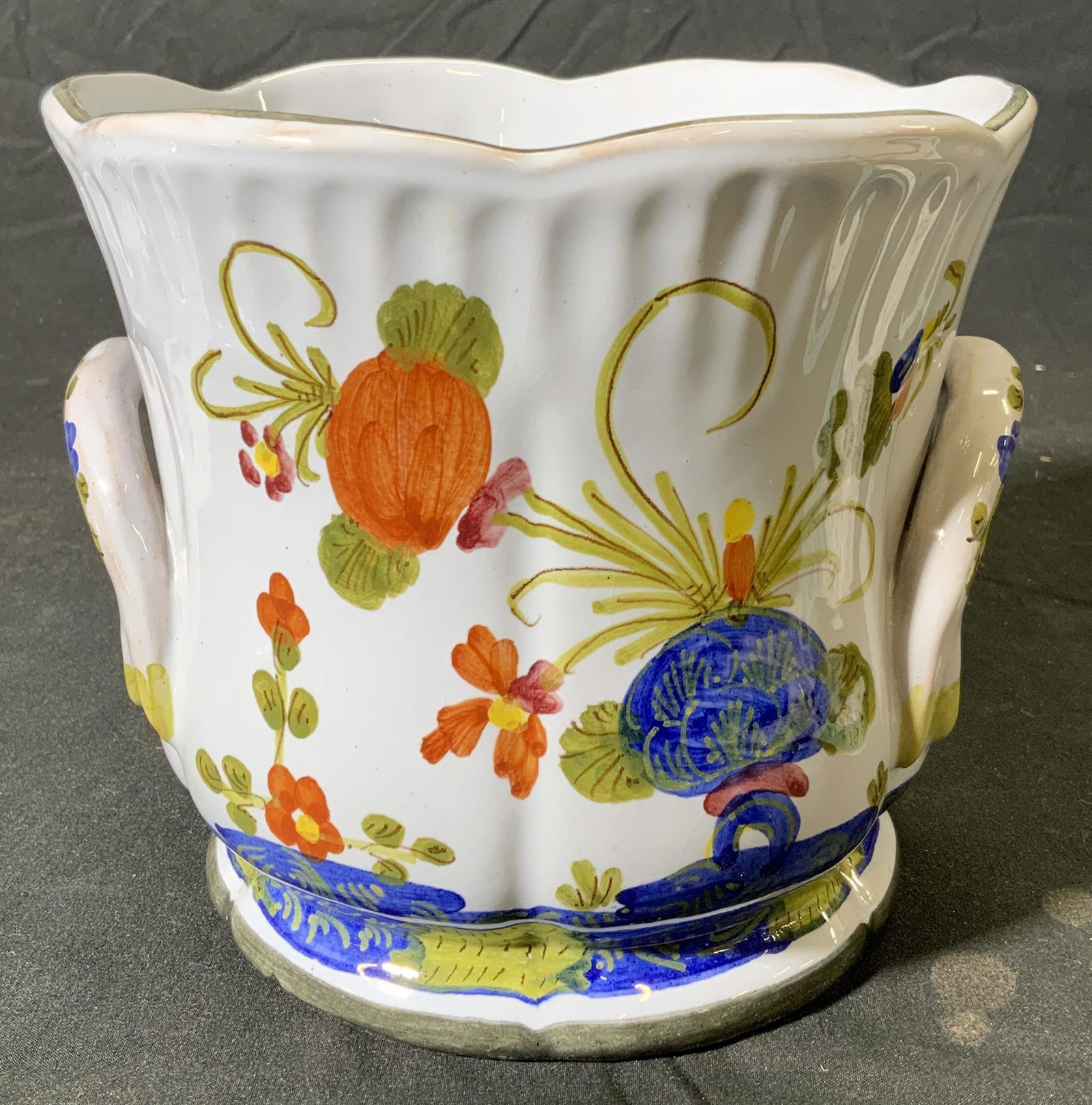 Ceramic Botanical Cachepot Planter, Italy (1 of 4)