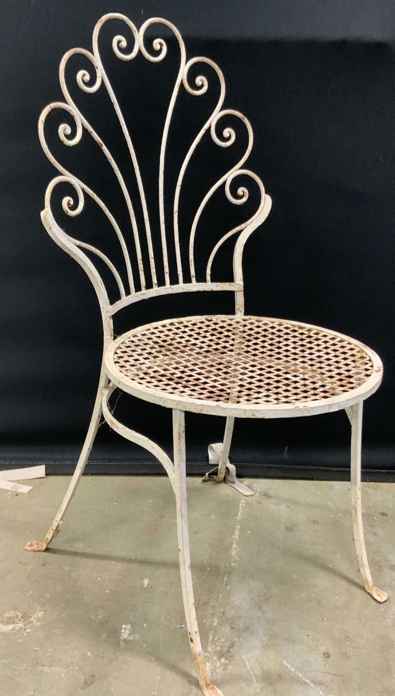 Vintage MCM Hollywood Regency Metal Wire Chair (1 of 12)
