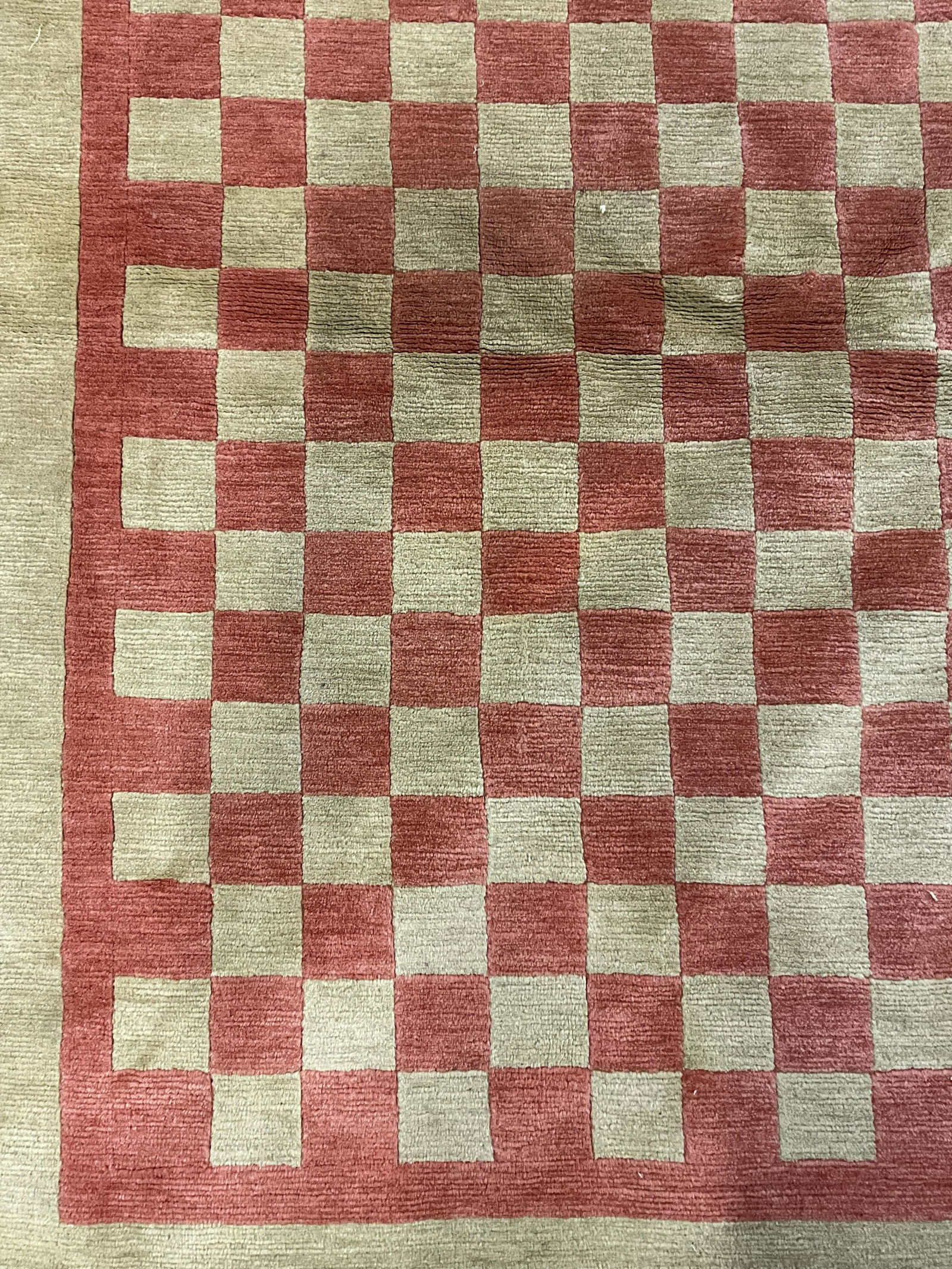 Checkered Hand Knotted Carpet (1 of 6)