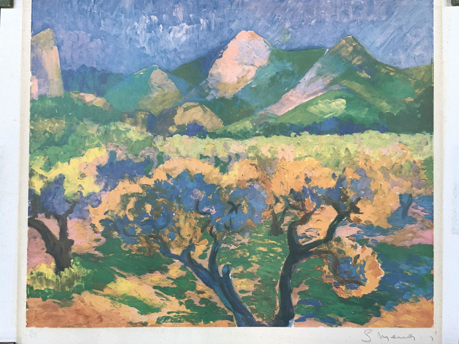 Signed Impressionist Landscape Lithograph (1 of 8)