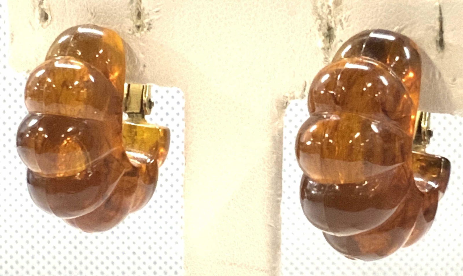 Vintage Napier Signed Gold Plates Clip On Earrings (1 of 3)