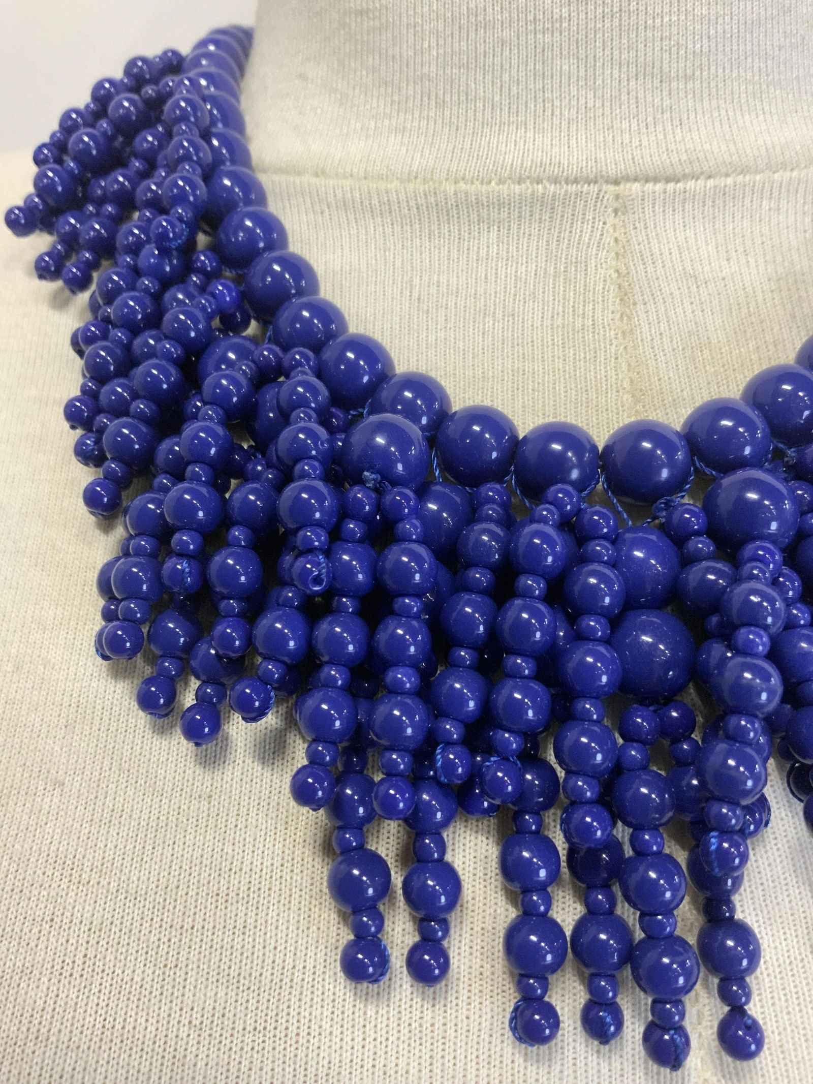 KATE SPADE Blue Beaded Statement Necklace (1 of 4)