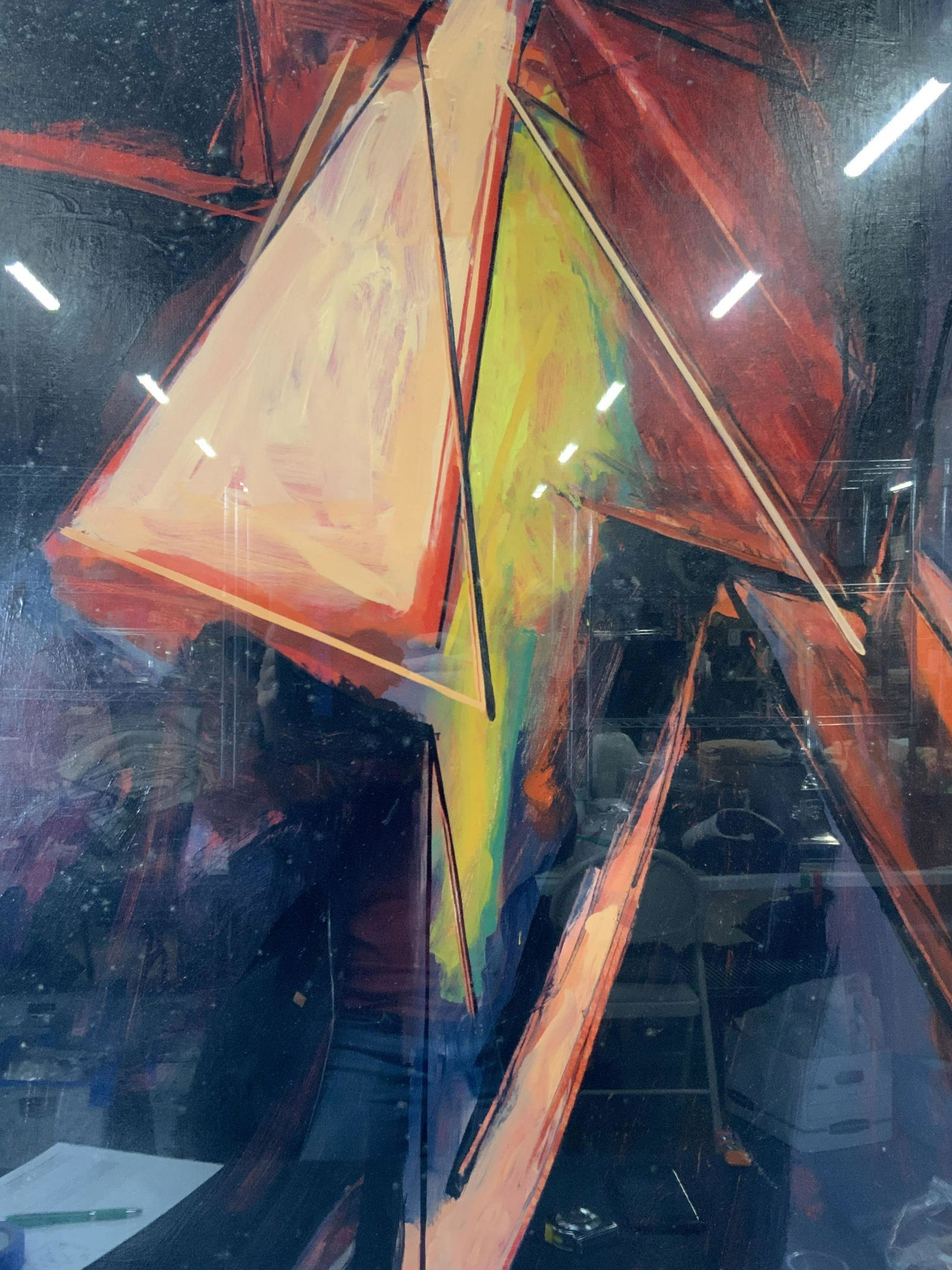 PETER STAKES Oil on Paper Abstract Painting (1 of 9)