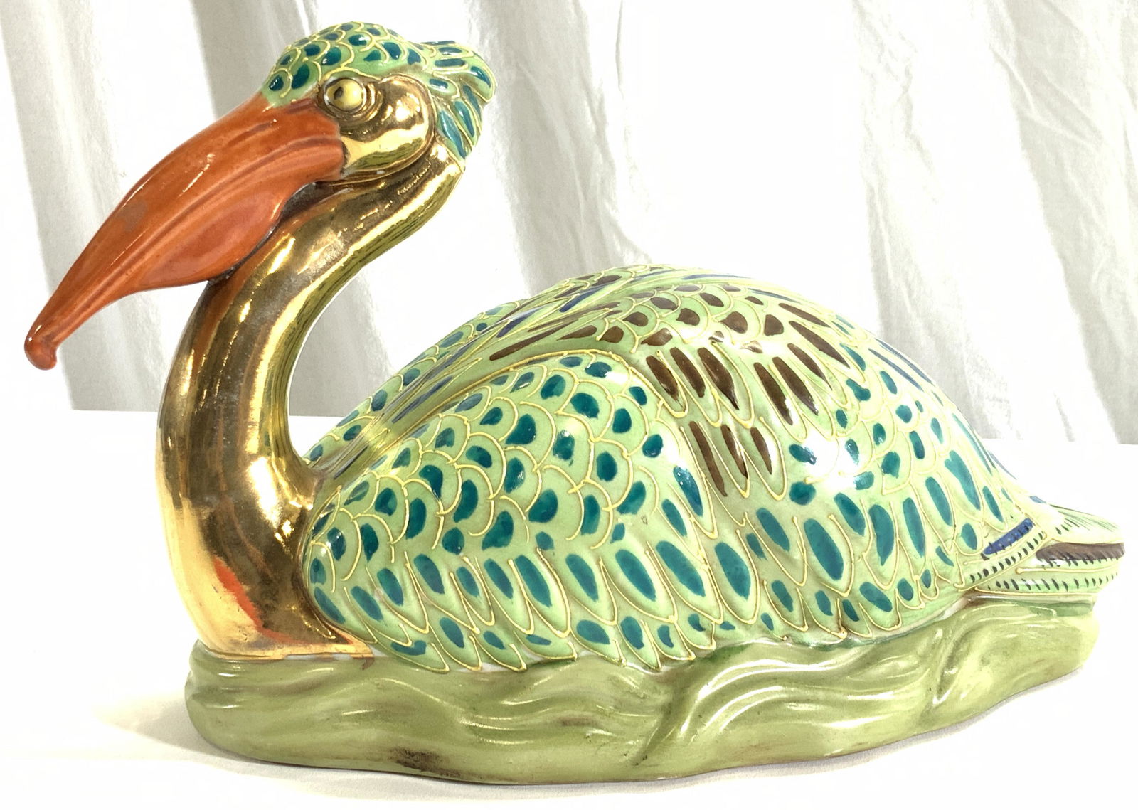 SIGNED Hand Painted Ceramic Bird Sculpture (1 of 9)