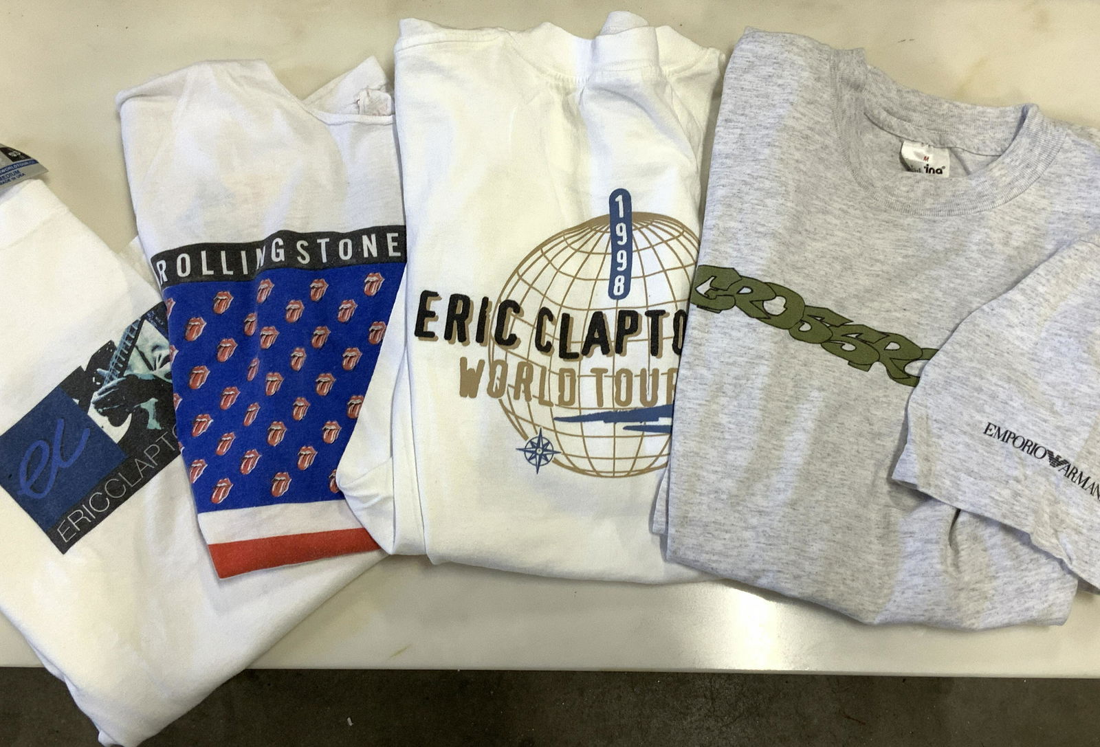 Lot 4 Classic Rock Concert Tees,Clapton, Stones (1 of 6)