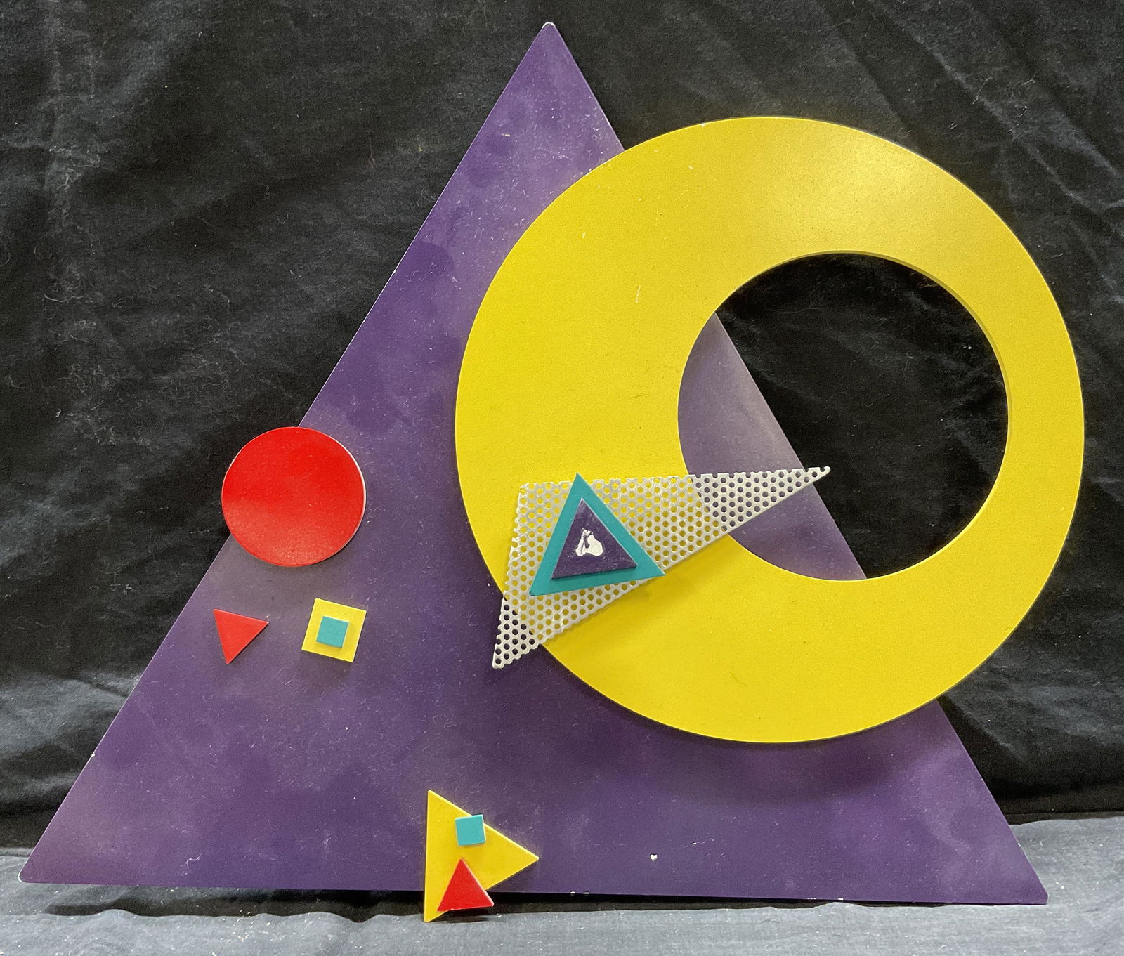 Signed Abstract Wood and Metal Artwork (1 of 9)