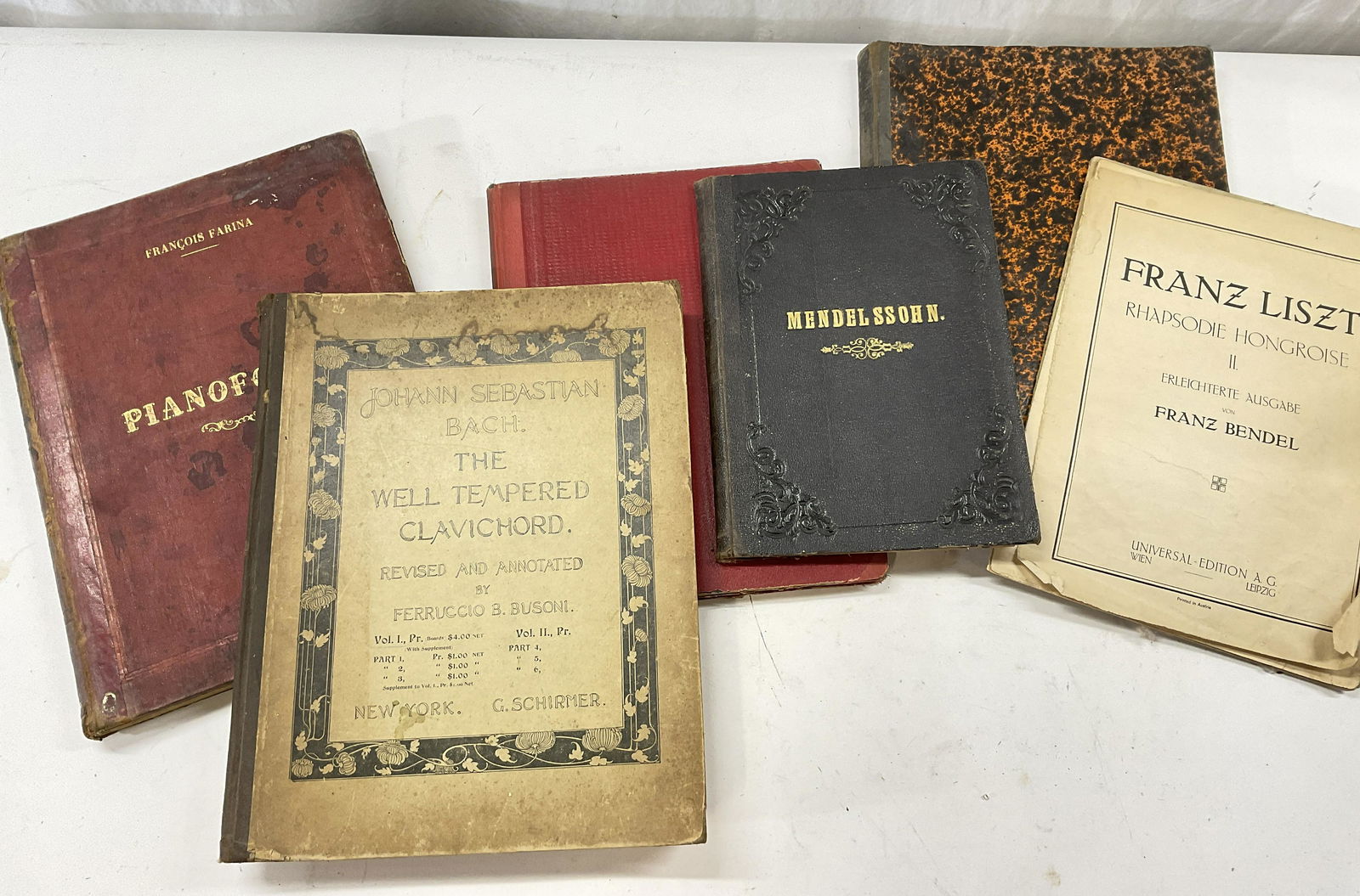 Antq Lot 6 Music Book, Assortment Composers (1 of 8)