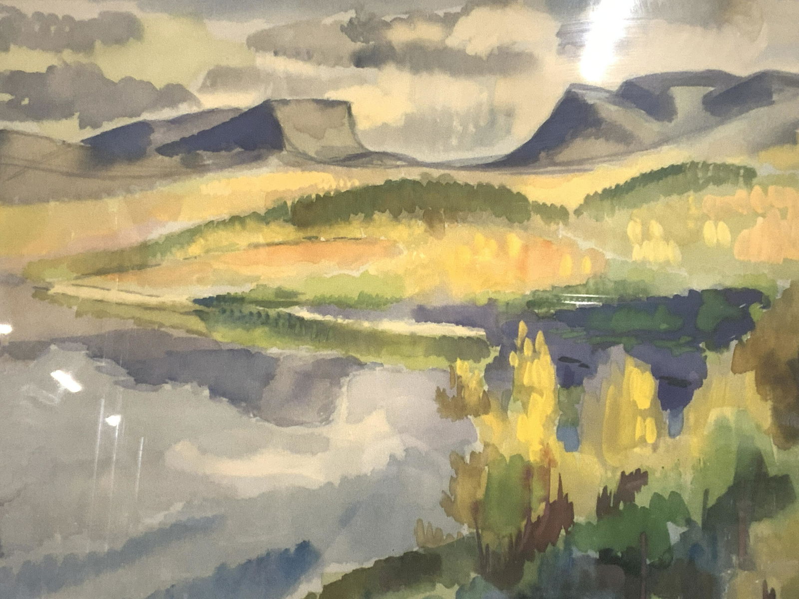 Impressionist Watercolor Landscape Lithograph (1 of 4)