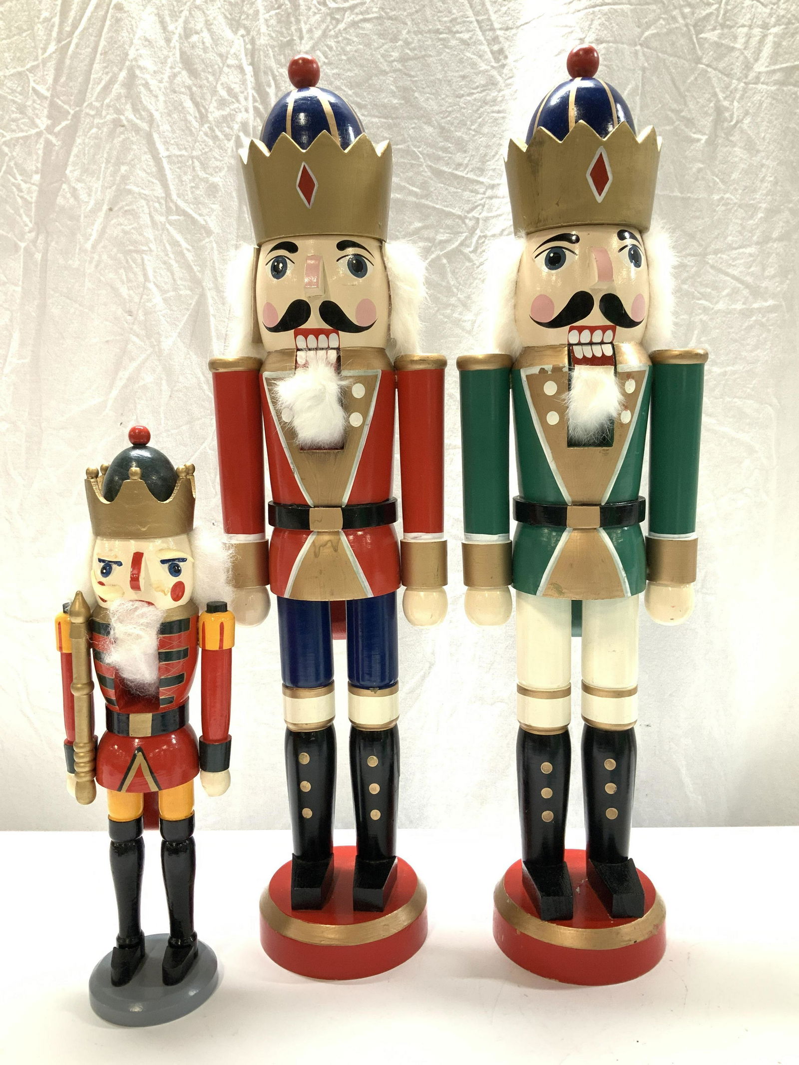 Set 3 Christmas Wooden Nutcracker Soldiers, 24 in. (1 of 7)