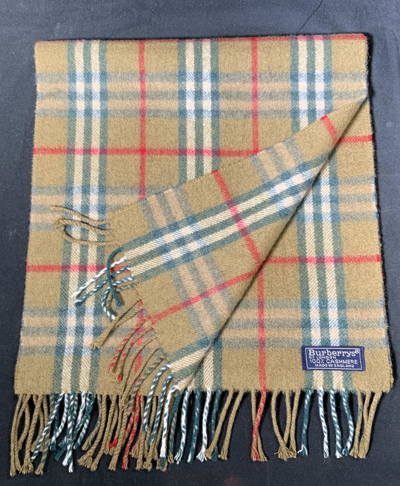 Vintage BURBERRY Nova Check Cashmere Scarf (1 of 5)