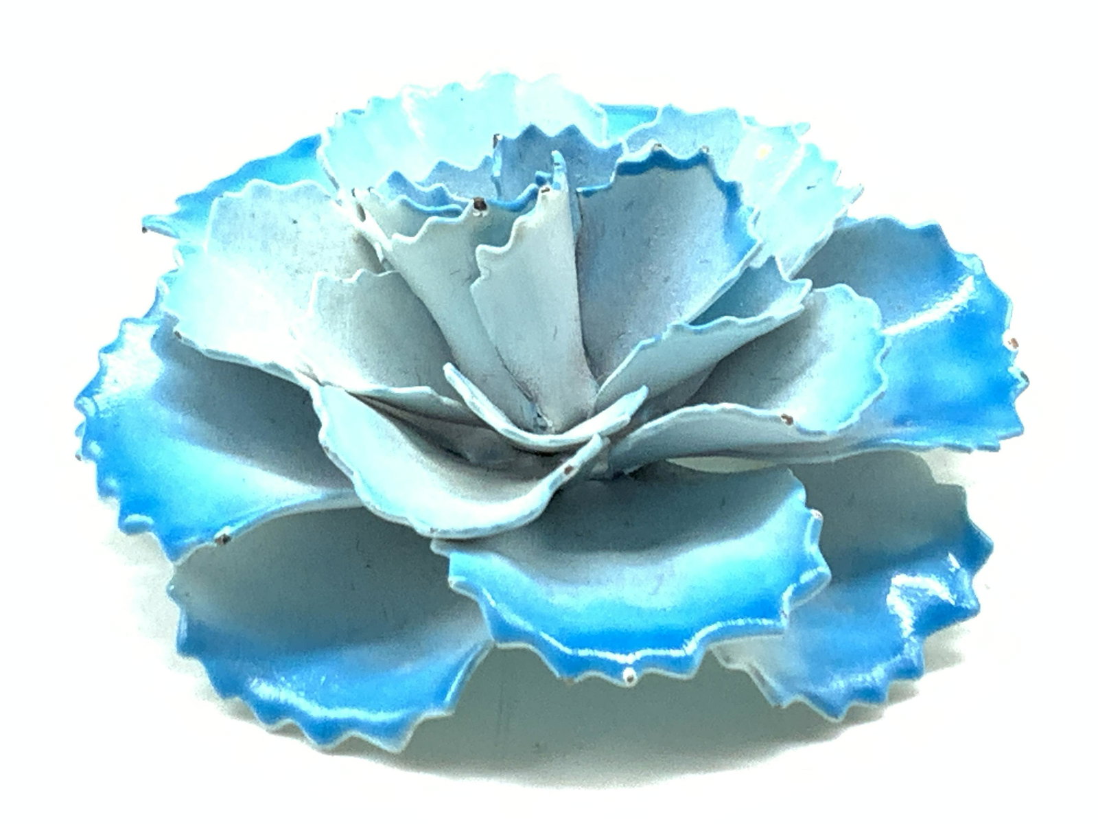 VNGT Baby Blue Enamel Carnation Brooch (1 of 7)