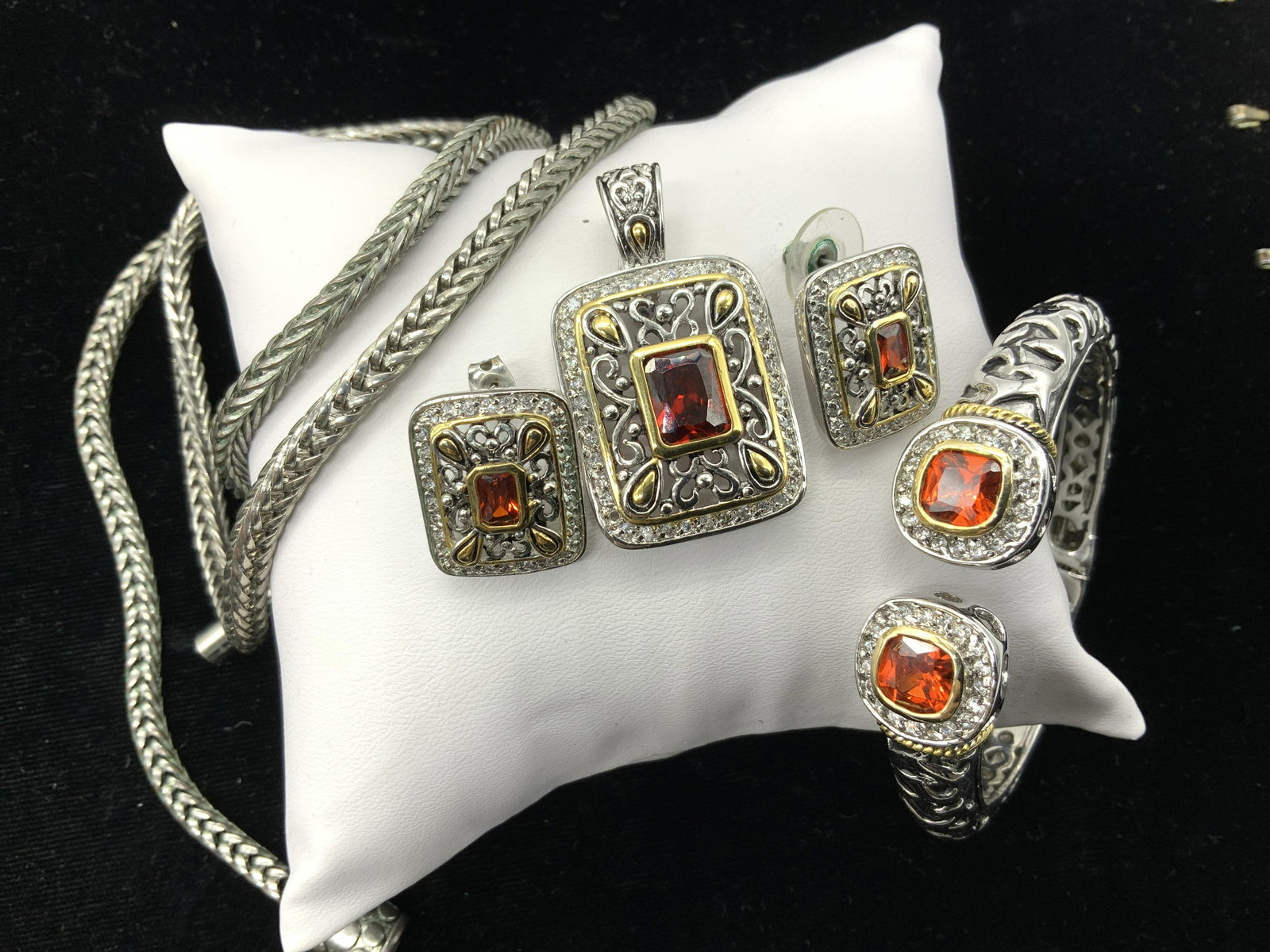 Bali Artisanal 5 Pc Jewelry Set w Crystals (1 of 6)
