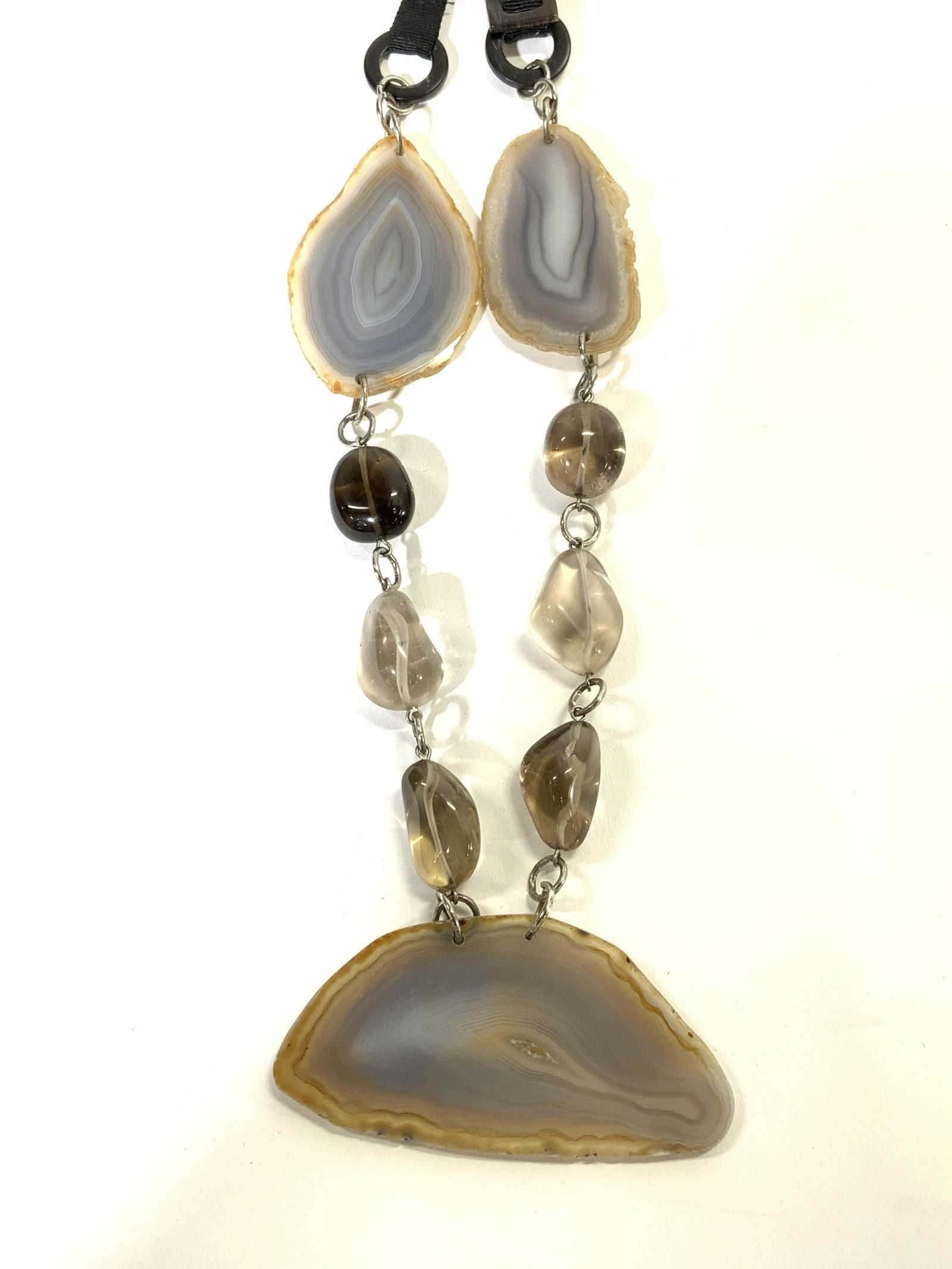 Natural Geode & Quartz Statement Necklace (1 of 5)