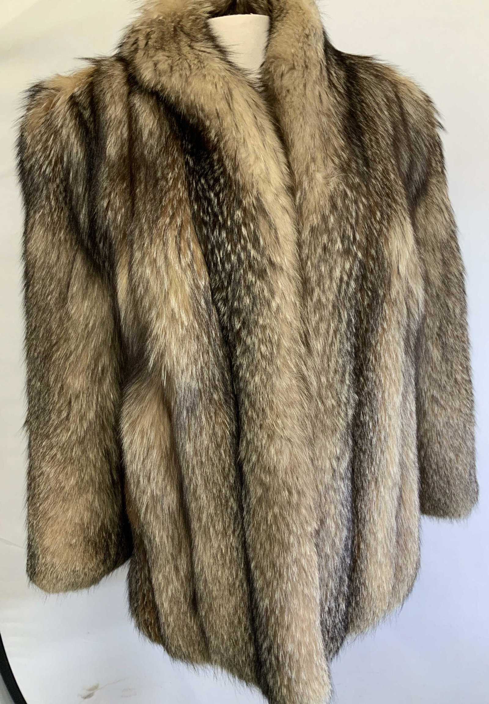 Bespoke Vtg FOX FUR 1/2 Length Coat, Bloomies Bag (1 of 15)