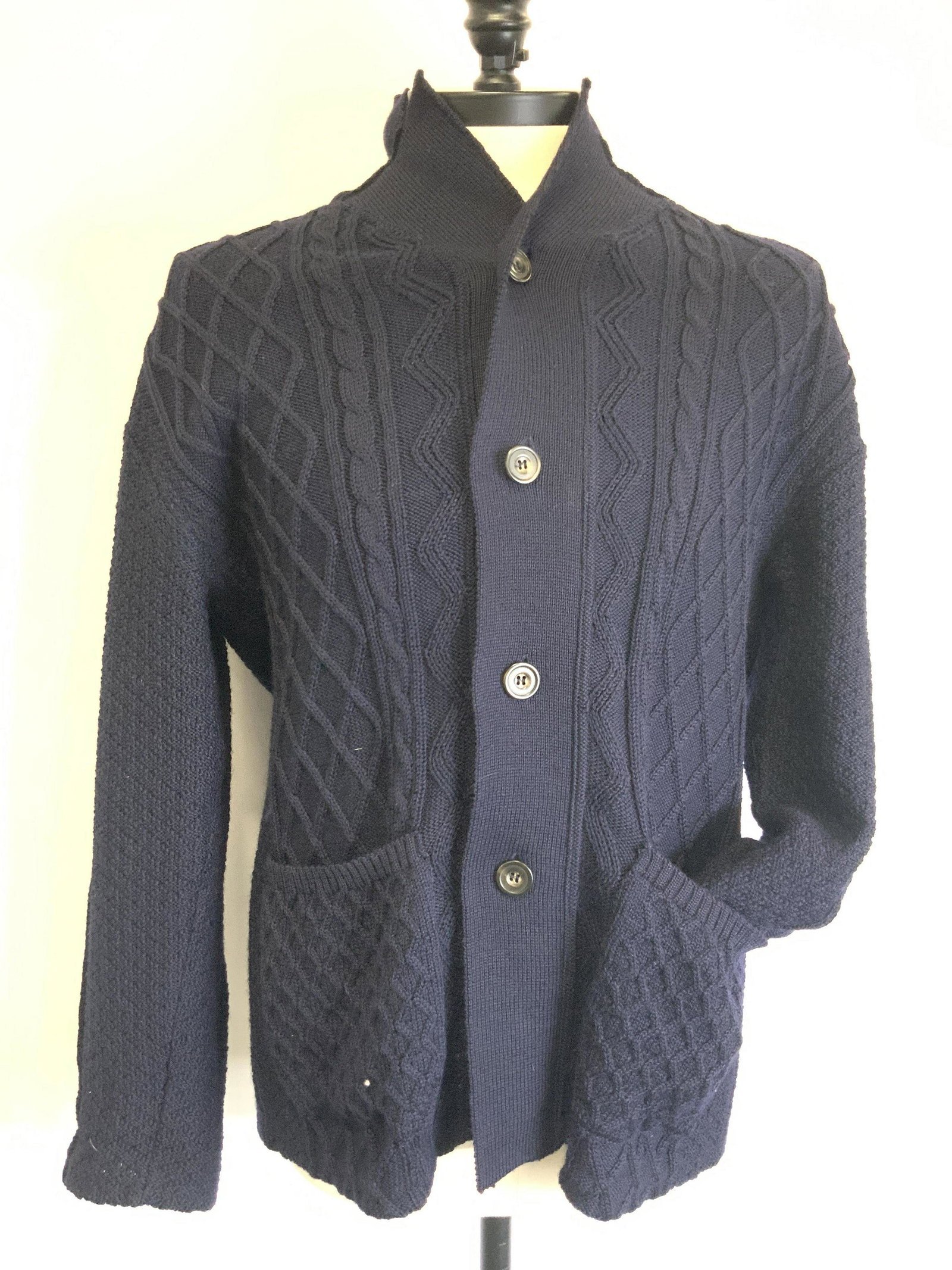 XL DRIES VAN NOTEN 100% Wool Button Up (1 of 7)