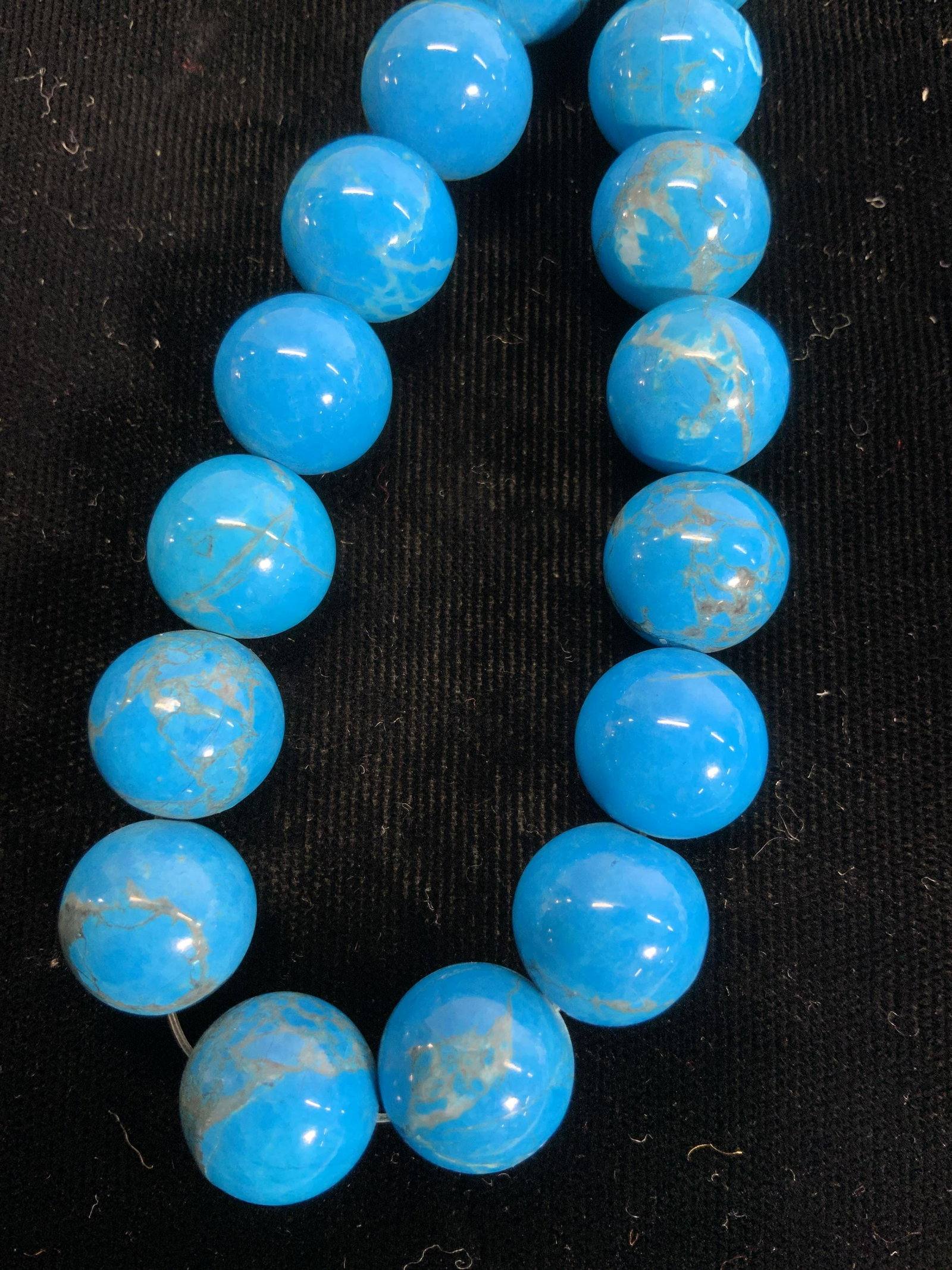 Blue Howlite Bead Necklace (1 of 4)