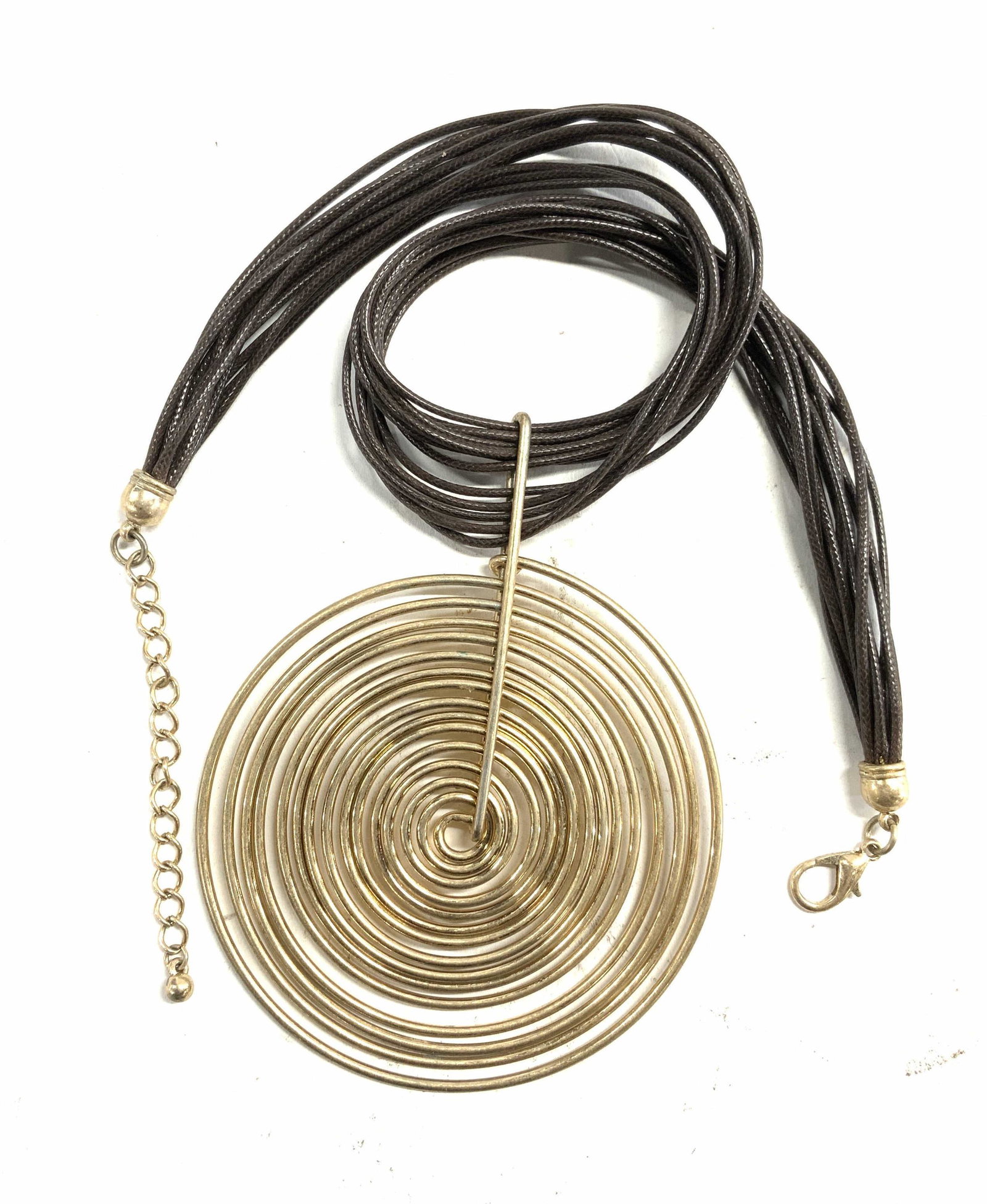 Gold Tone XL Pendant Statement Necklace (1 of 4)